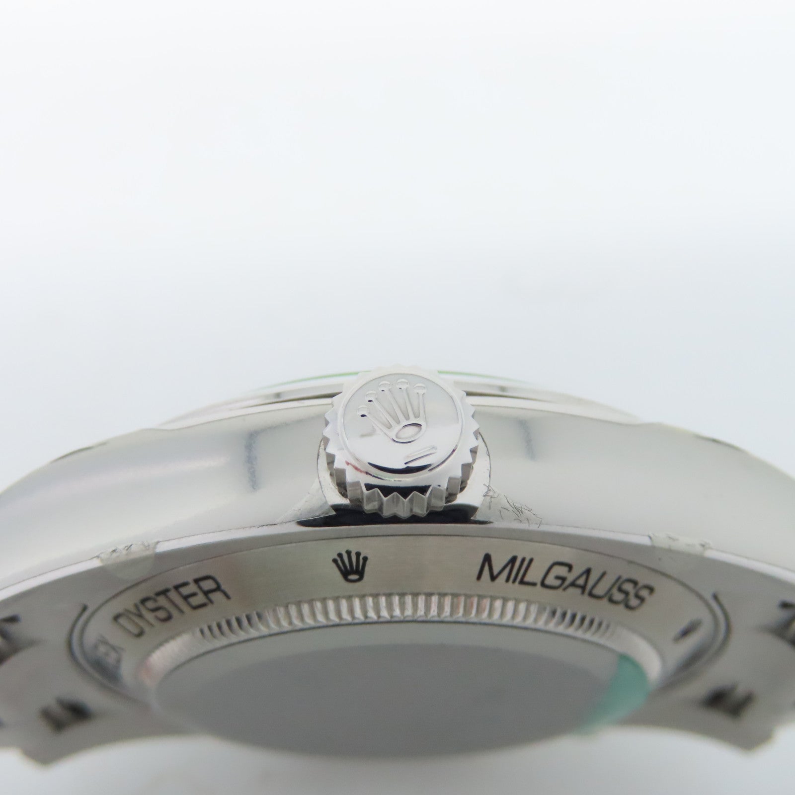ROLEX Milgauss不鏽鋼自動機芯手錶黑色#16.5cm