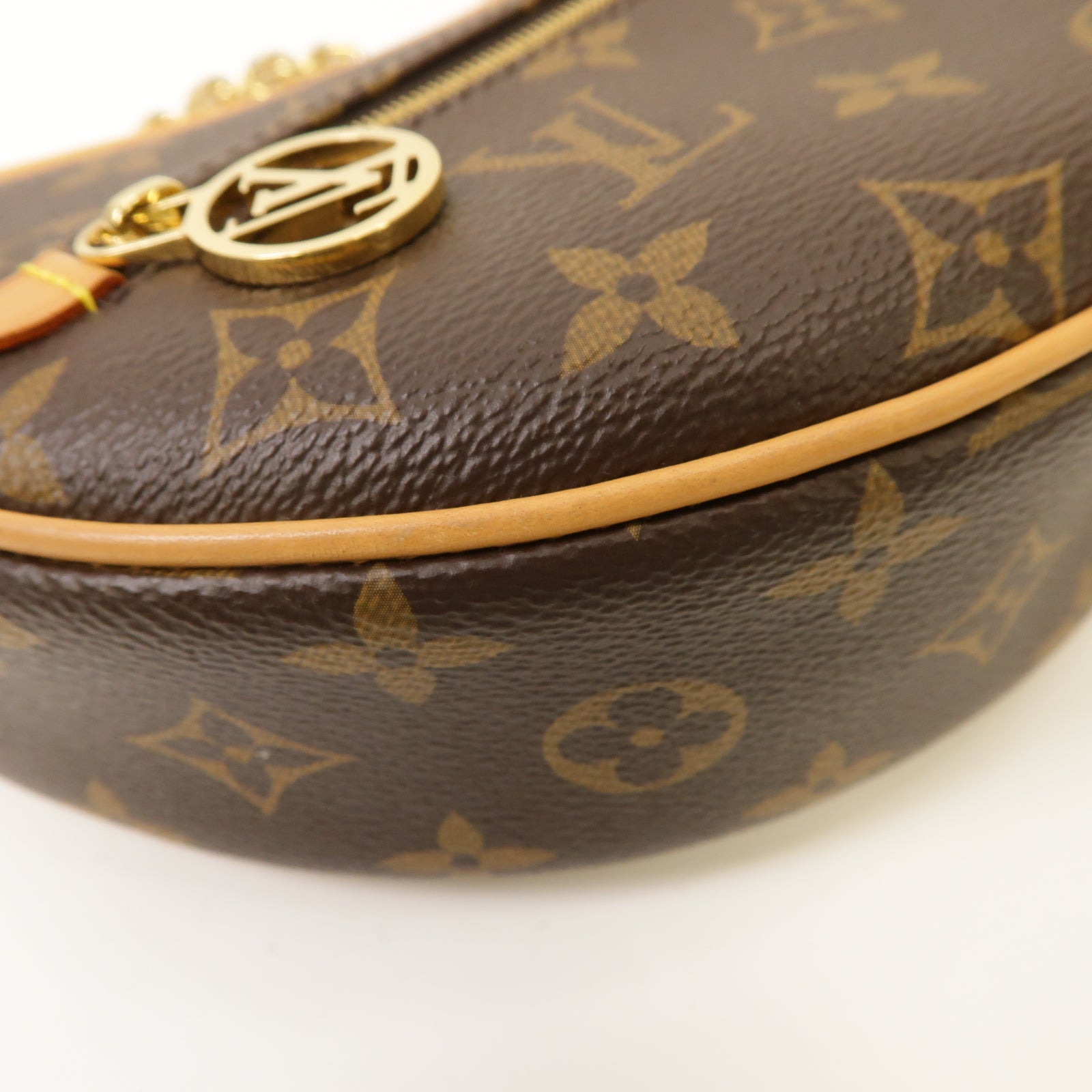 LOUIS VUITTON Monogram Loop金扣手挽肩背兩用袋棕色