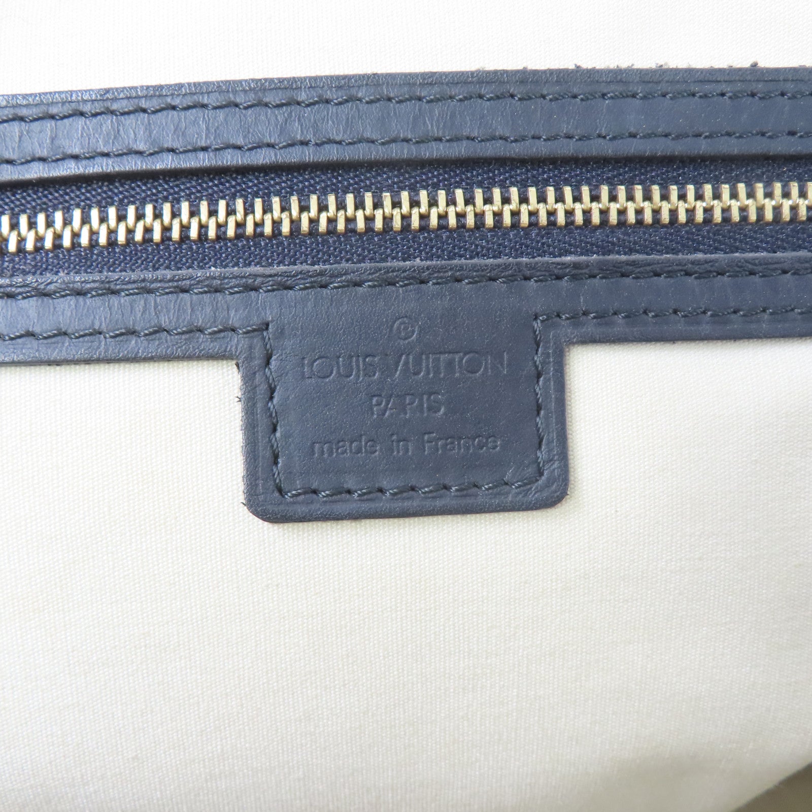 LOUIS VUITTON Monogram Mini Josephine GM金扣手挽袋藍色