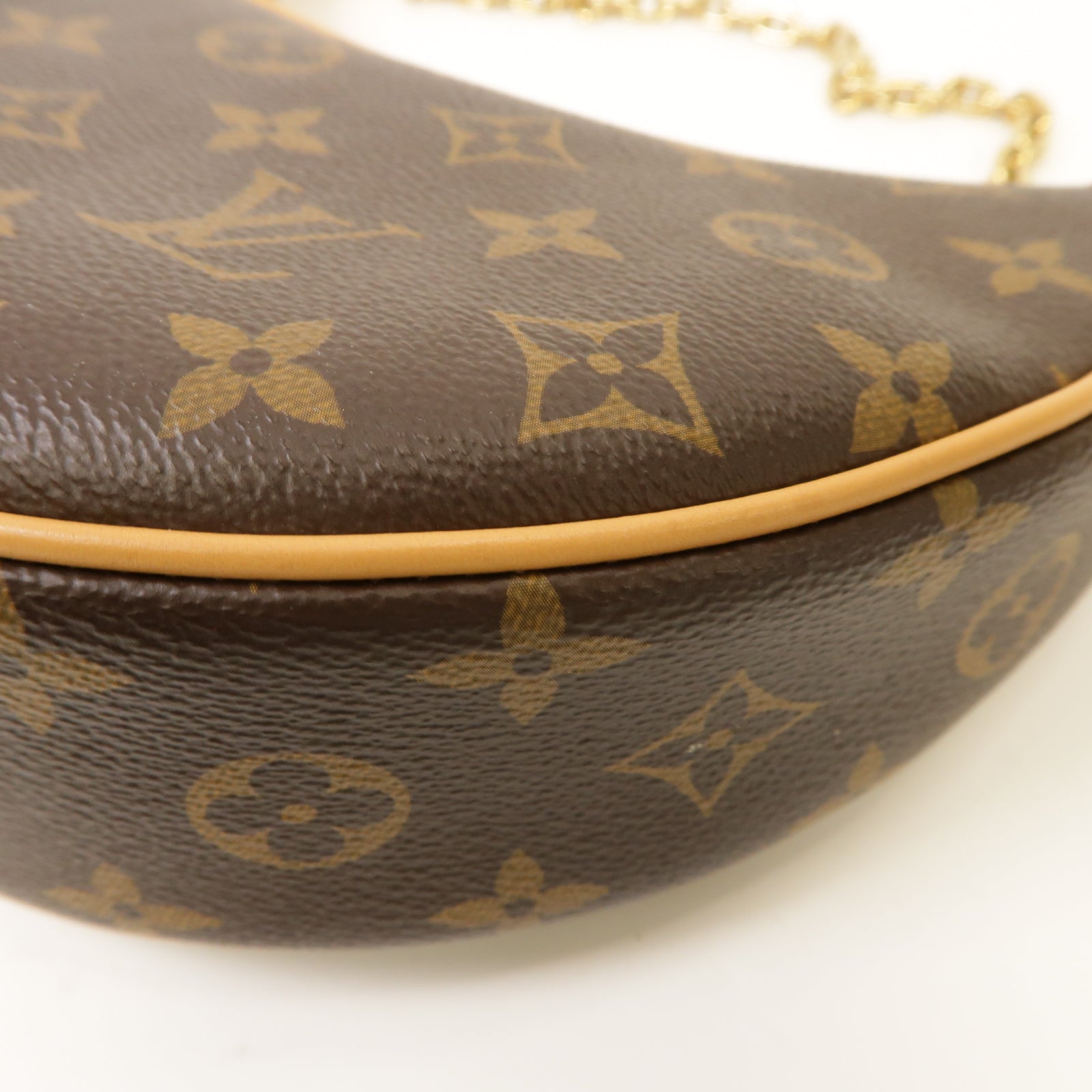 LOUIS VUITTON Monogram Loop金扣手挽肩背兩用袋棕色