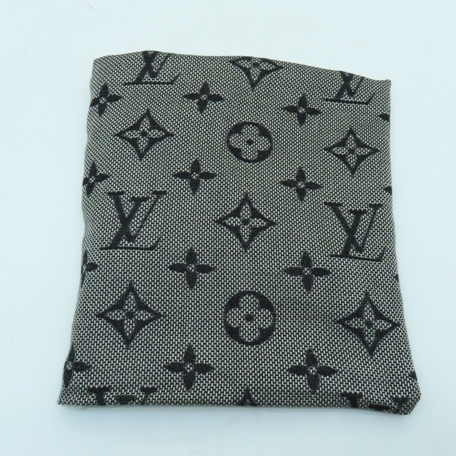 LOUIS VUITTON Wool/Silk Scarf Black