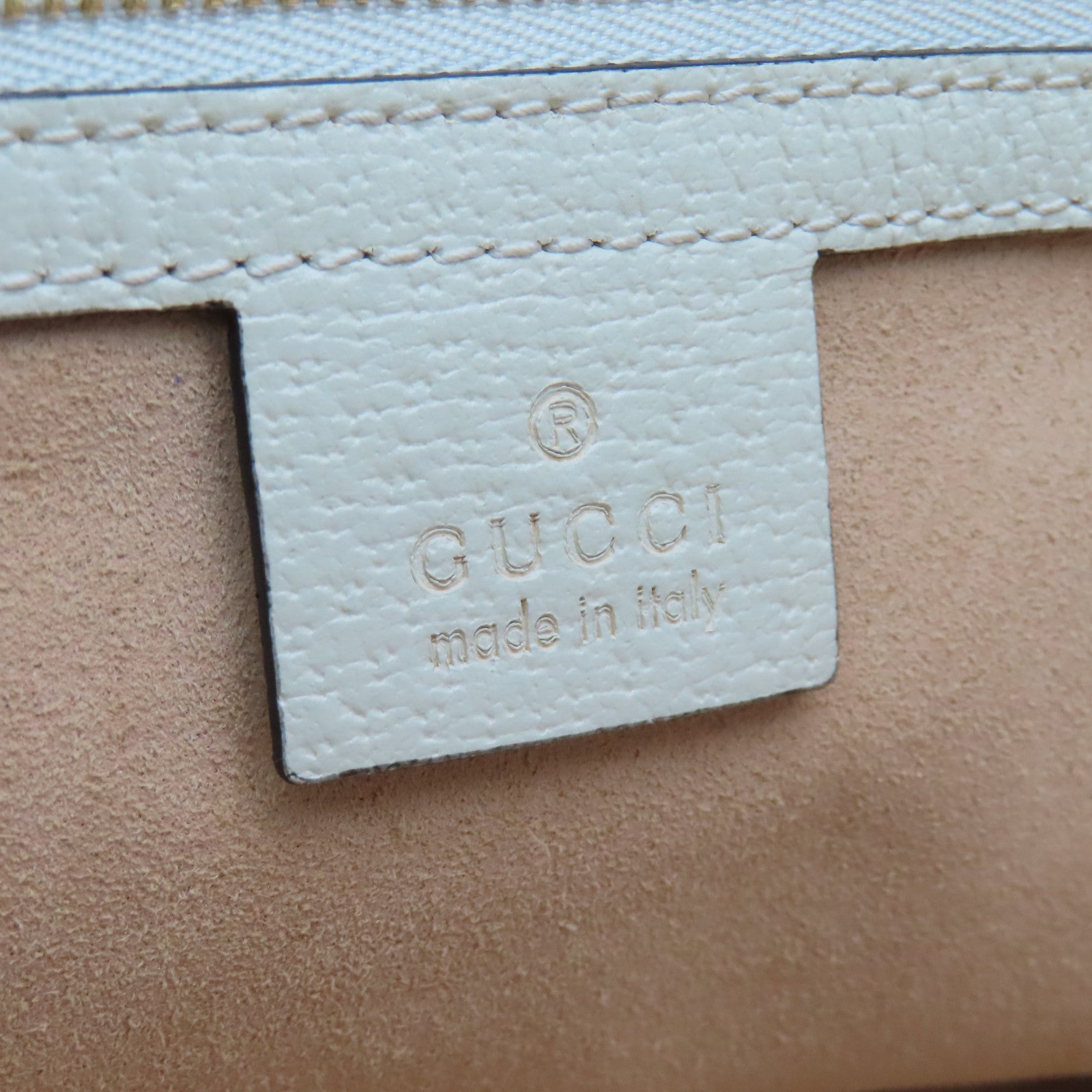 GUCCI 塗層帆布Ophidia金扣手挽袋/肩背袋白色/啡色