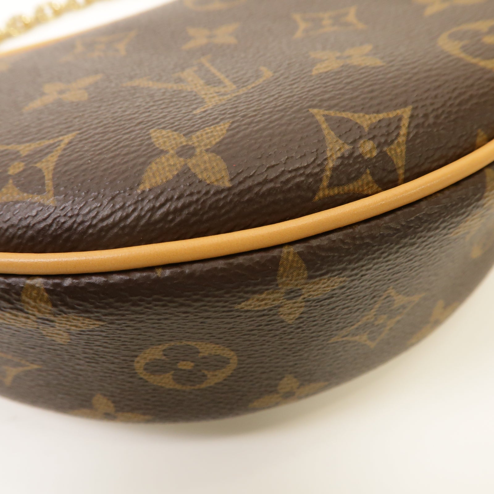 LOUIS VUITTON Monogram Loop金扣手挽肩背兩用袋棕色