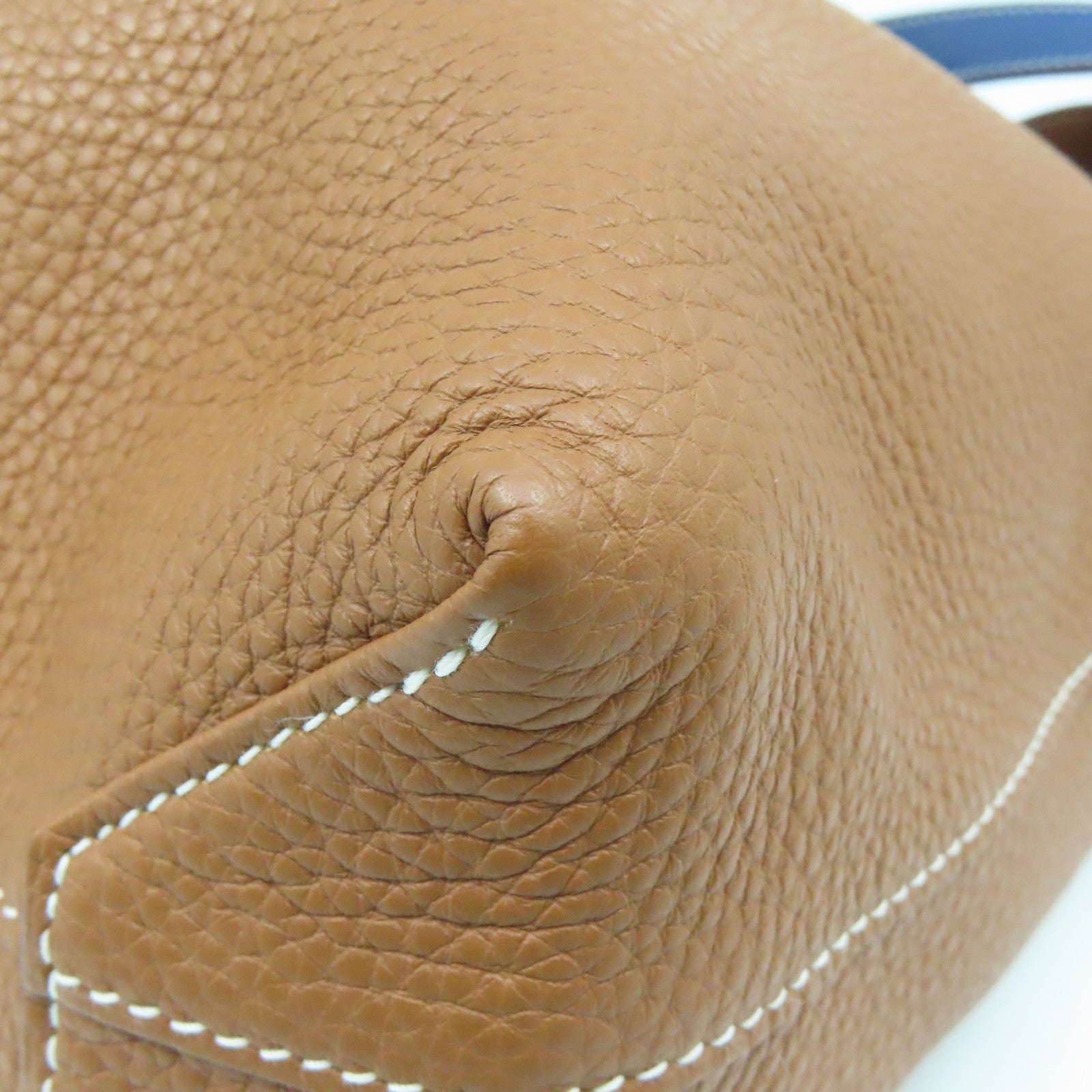 HERMES Clemence皮革Double Sens 36手挽袋Deep Bleu/Gold啡色/蓝色