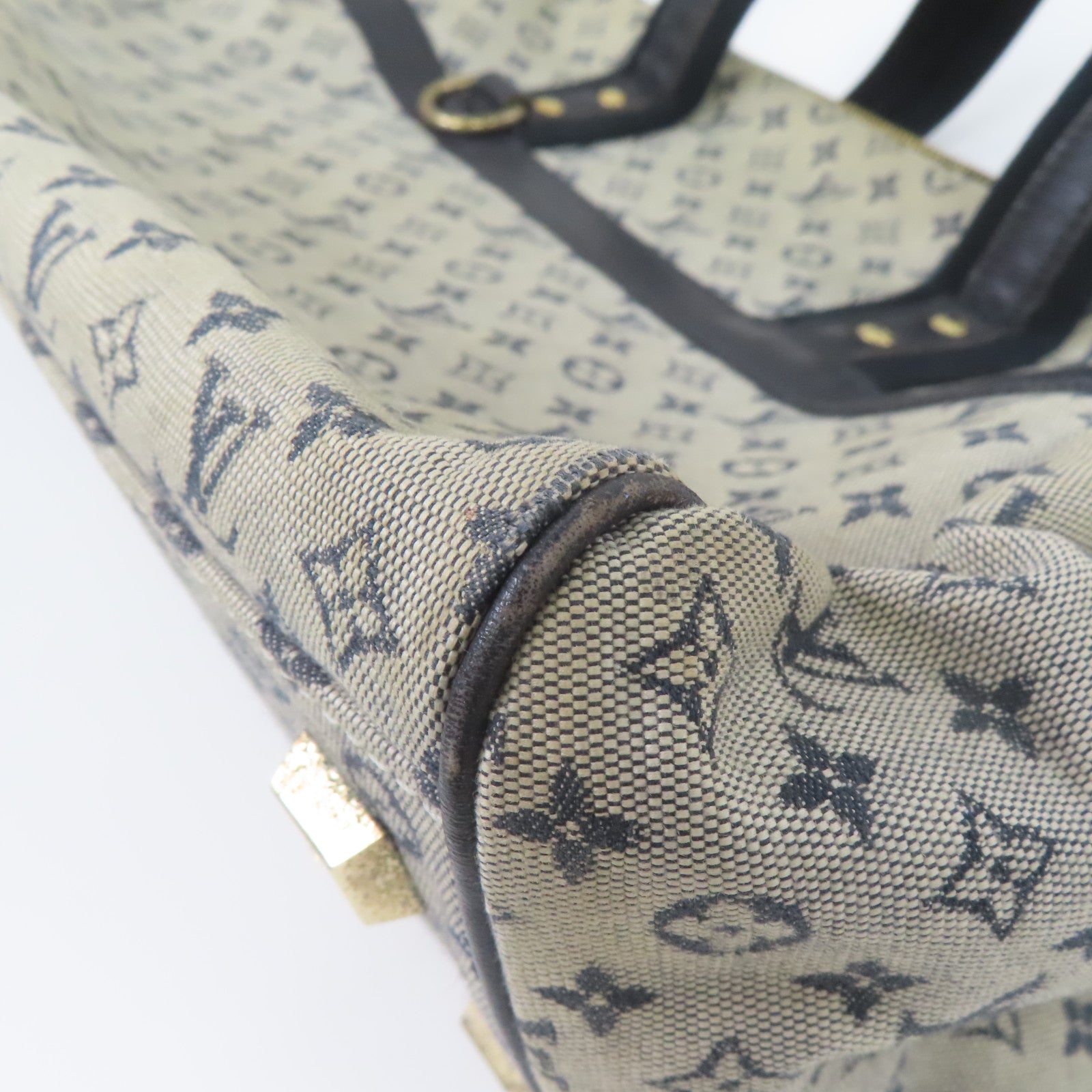 LOUIS VUITTON Monogram Mini Josephine GM金扣手挽袋藍色