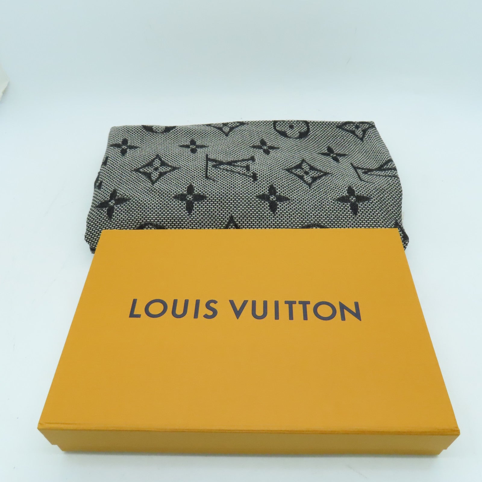 LOUIS VUITTON Wool/Silk Scarf Black