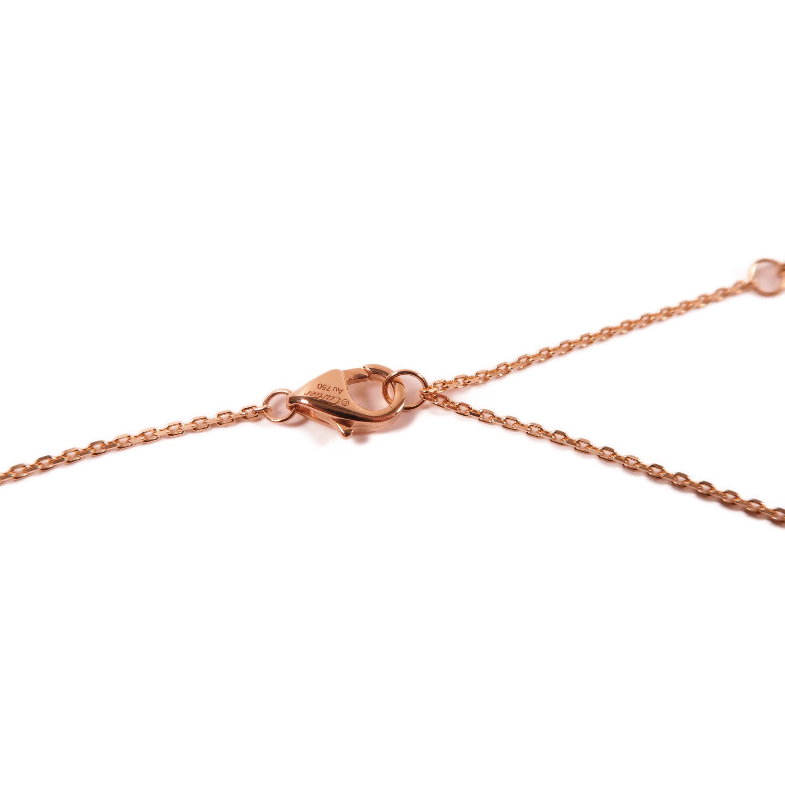 CARTIER 18K玫瑰金Diamond Necklace 0.04ct粉金色