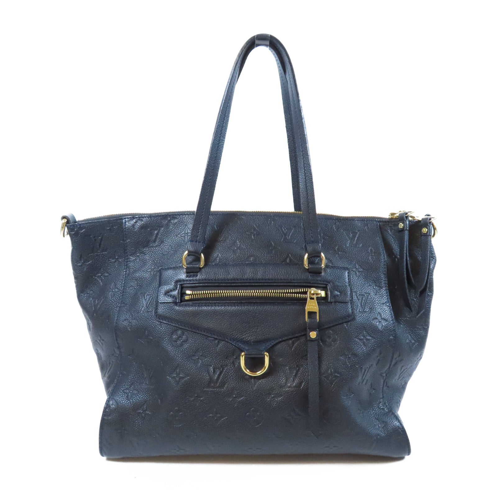 LOUIS VUITTON Monogram Empreinte Laminense PM金扣肩背袋黑色