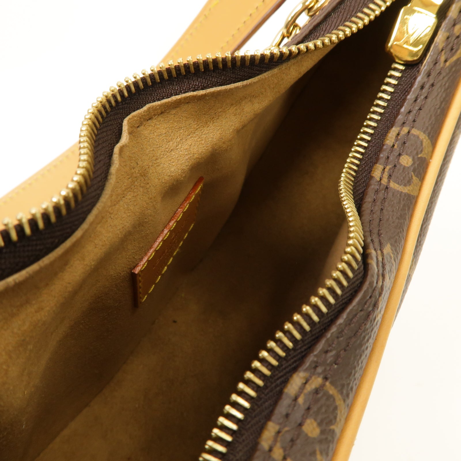LOUIS VUITTON Monogram Loop金扣手挽肩背兩用袋棕色