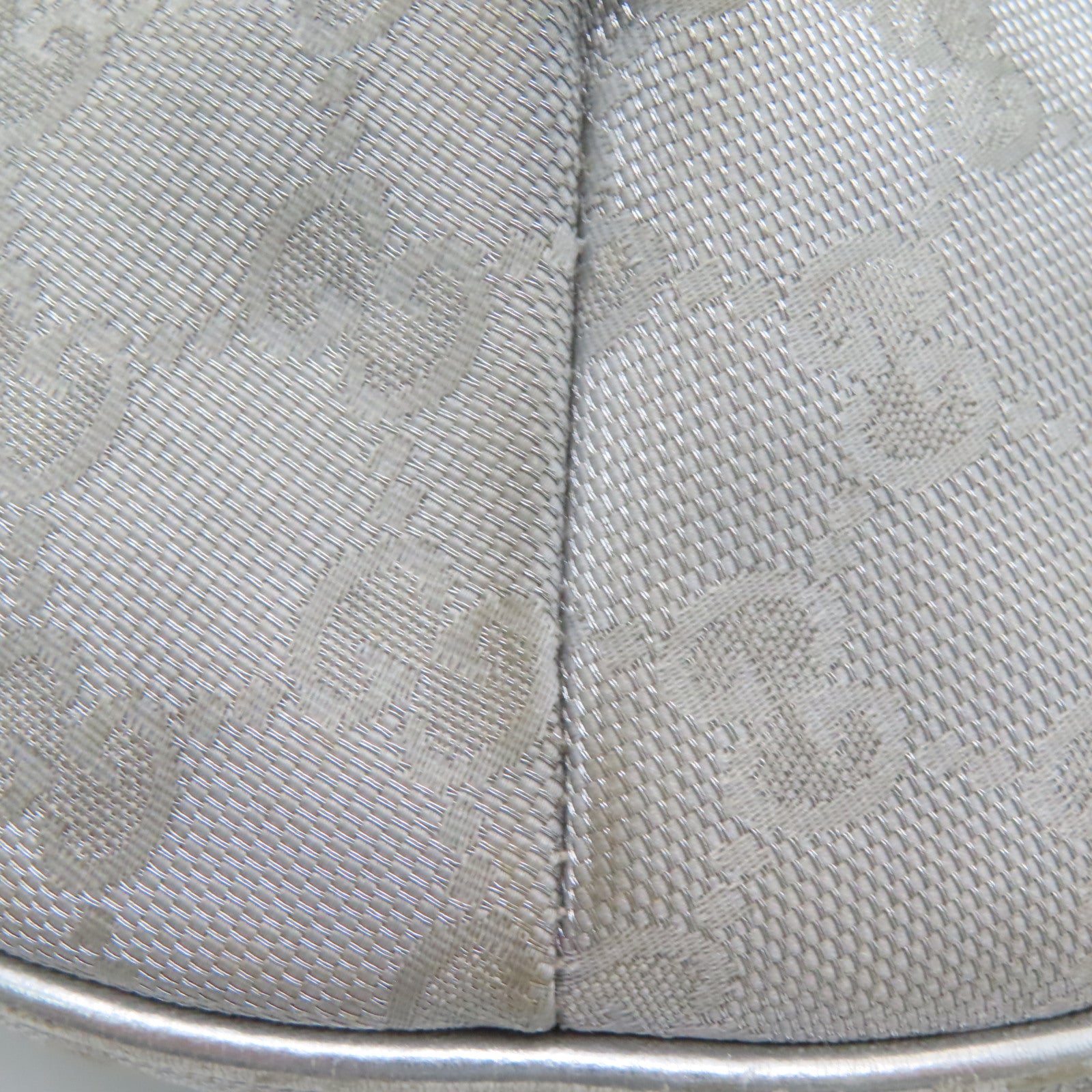 GUCCI 帆布Shoulder Bag银扣肩背袋银色