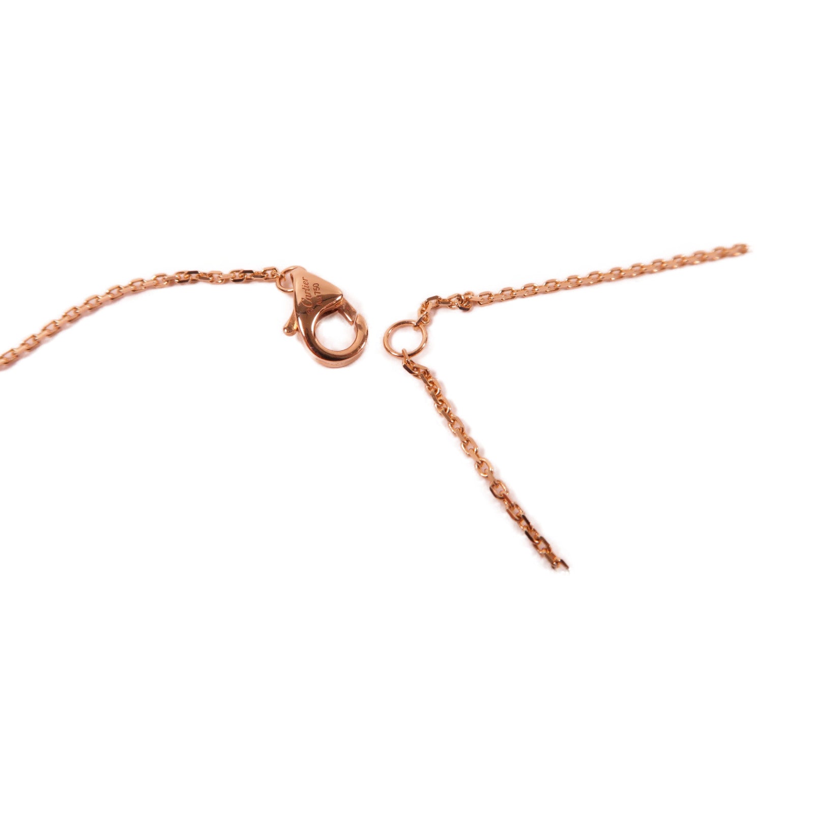 CARTIER 18K玫瑰金Diamond Necklace 0.04ct粉金色