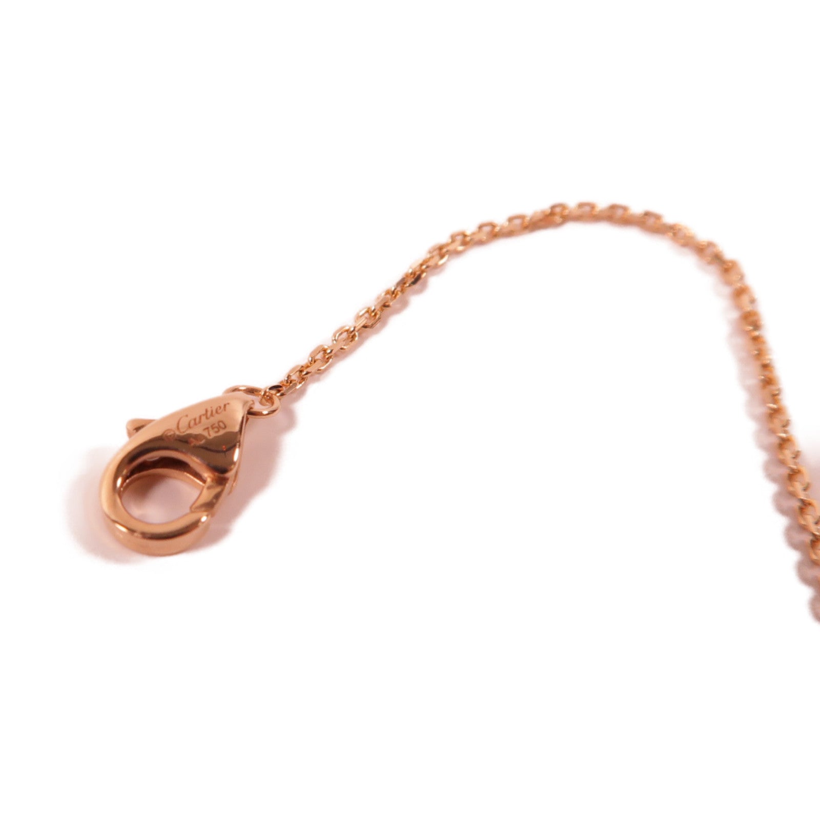 CARTIER 18K玫瑰金Diamond Necklace 0.04ct粉金色