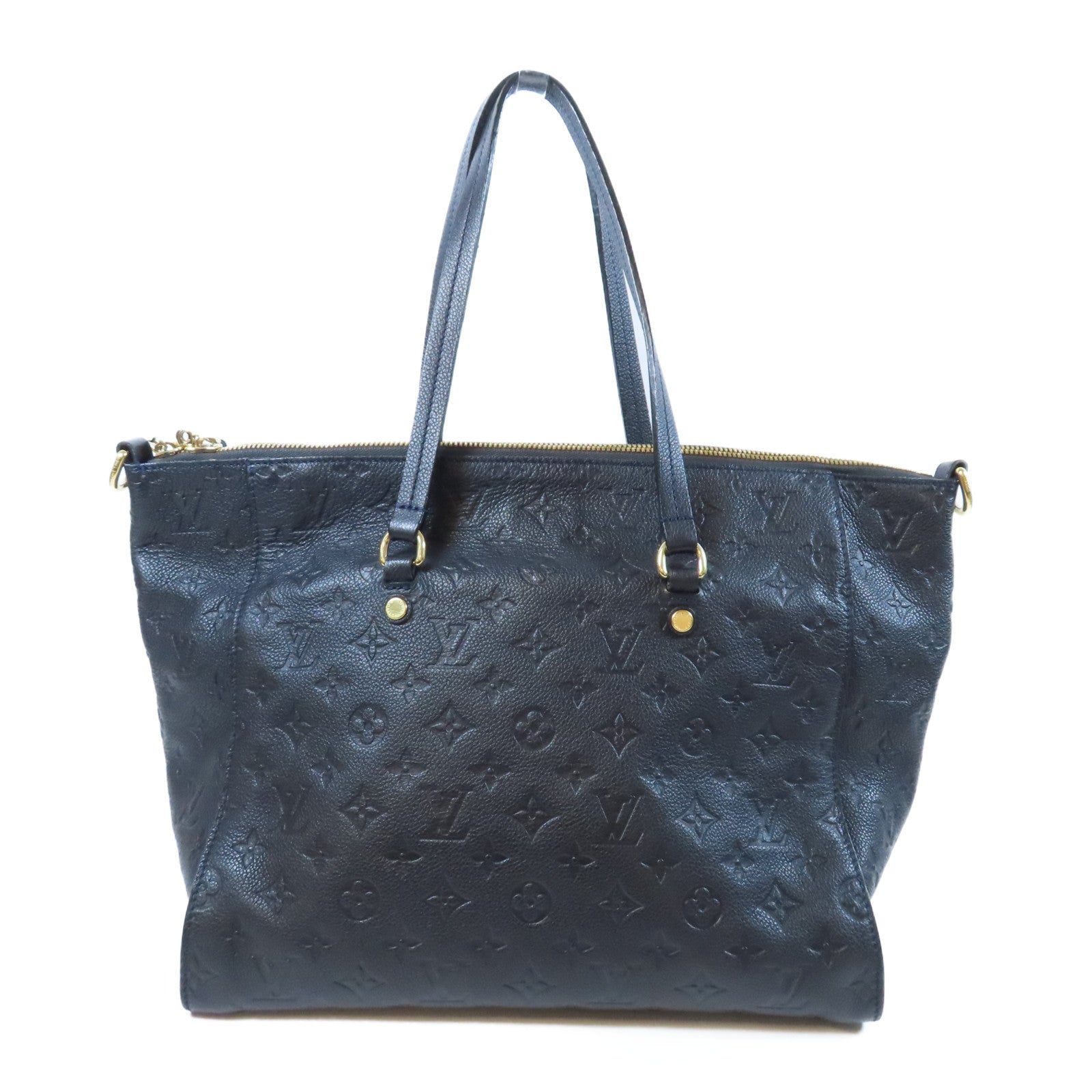 LOUIS VUITTON Monogram Empreinte Laminense PM金扣肩背袋黑色