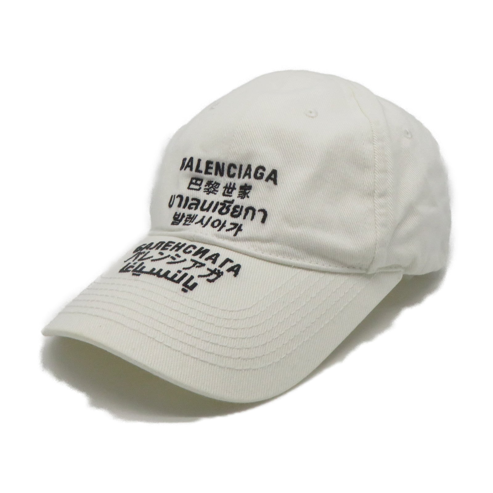 BALENCIAGA 帆布Hat棒球帽白色
