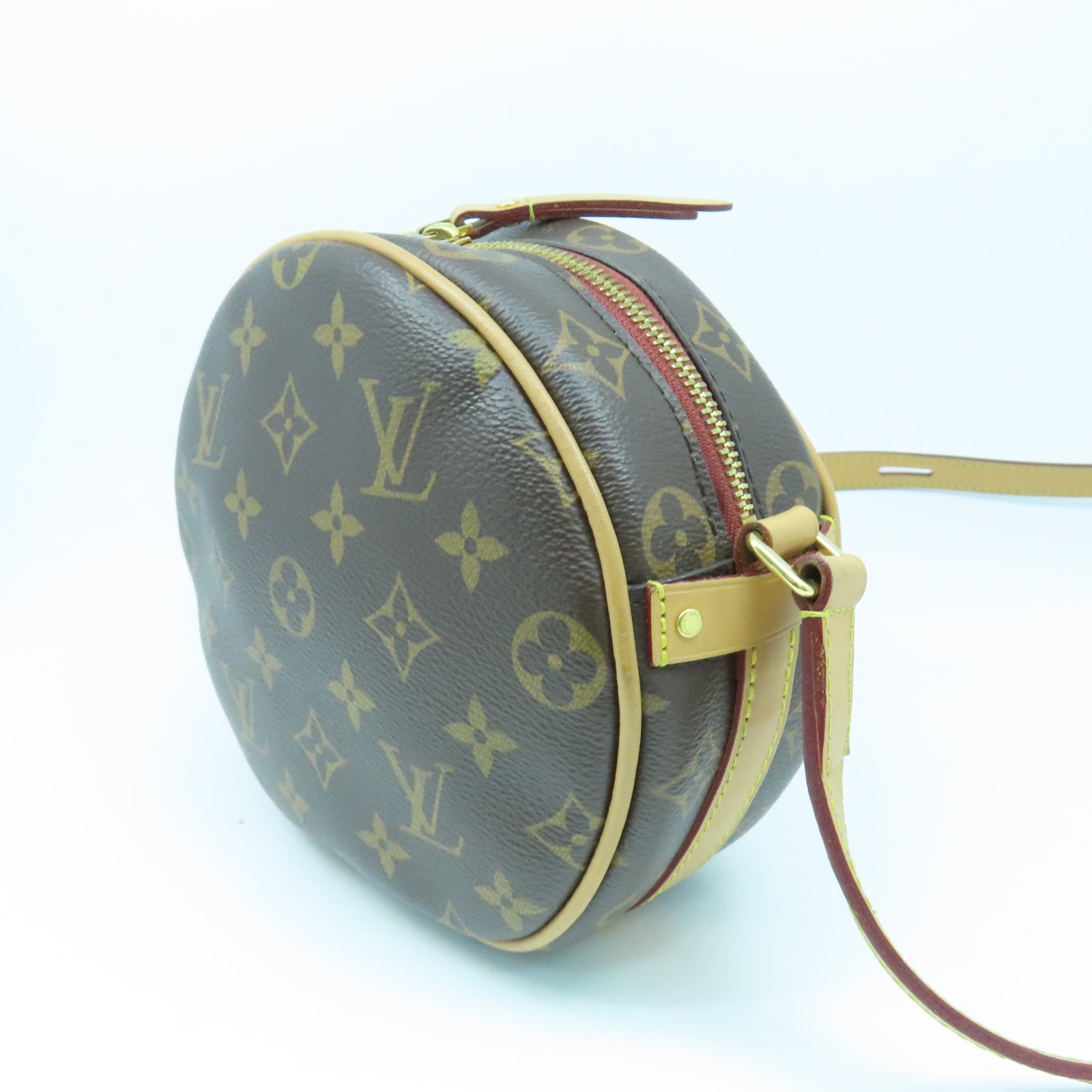 LOUIS VUITTON Monogram Boite Chapeau Souple PM Shoulder金扣肩背袋啡色