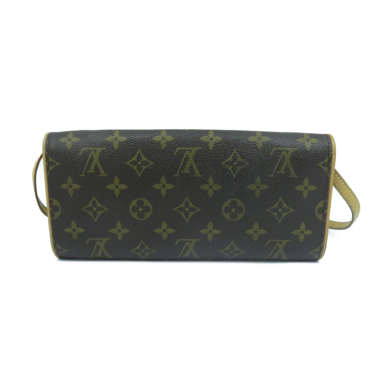 LOUIS VUITTON Monogram Pochette Twin GM金扣肩背袋啡色