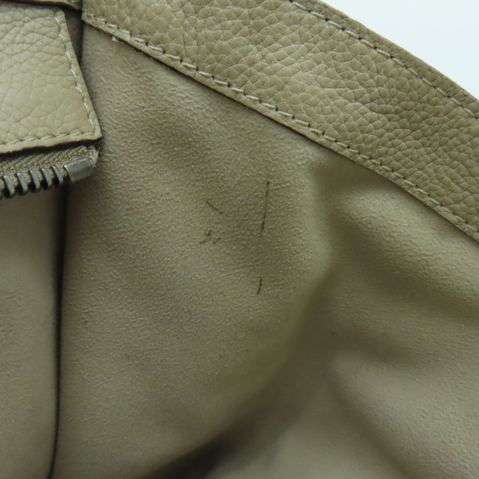 CELINE 【激減優惠】牛皮皮革Nano Hand Bag銀扣手挽袋杏色