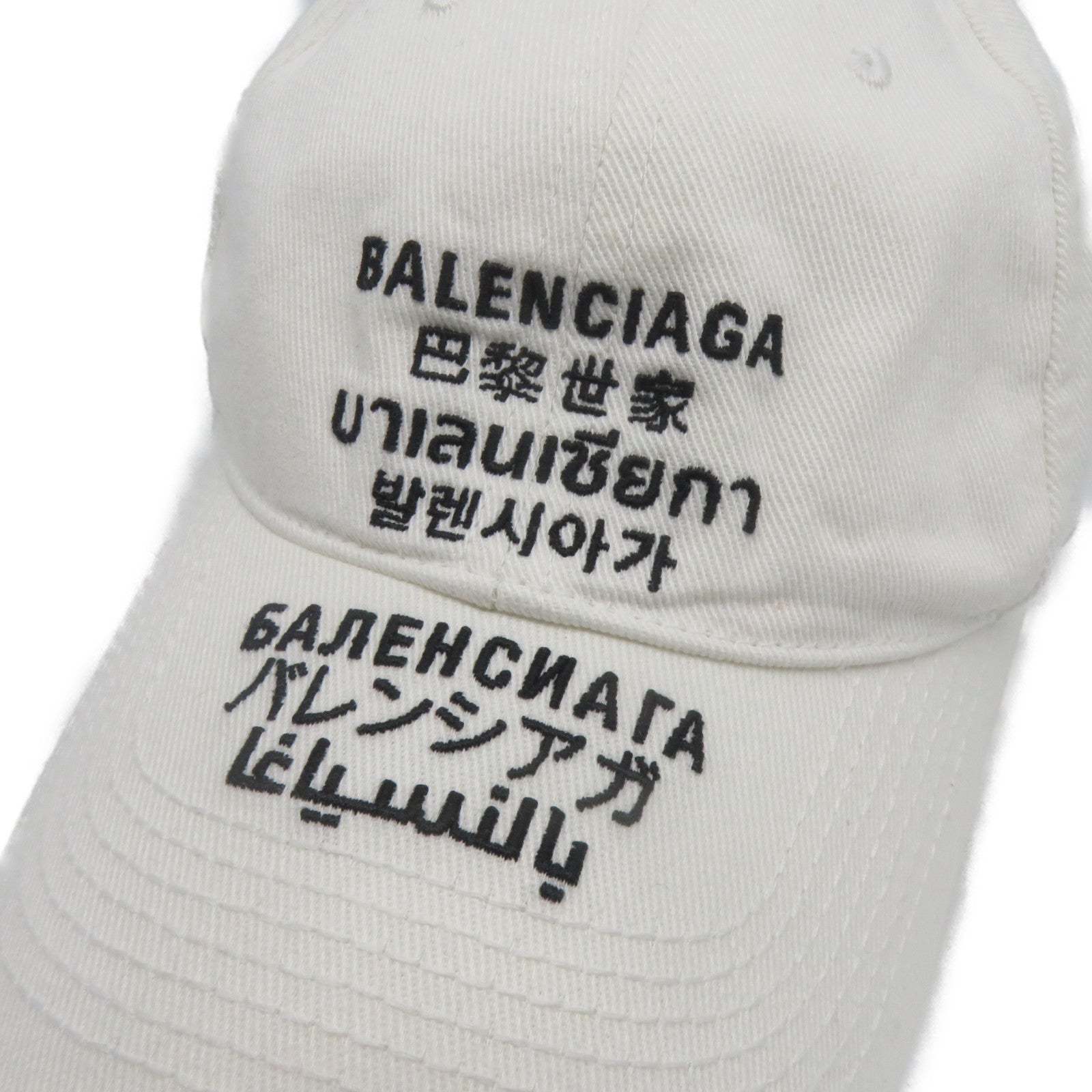 BALENCIAGA 帆布Hat棒球帽白色