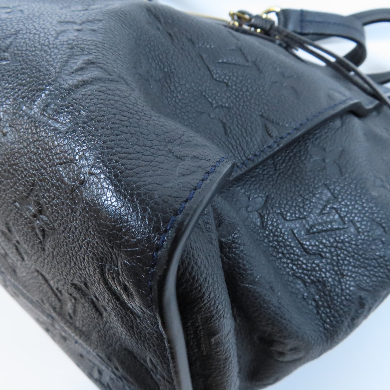 LOUIS VUITTON Monogram Empreinte Laminense PM金扣肩背袋黑色