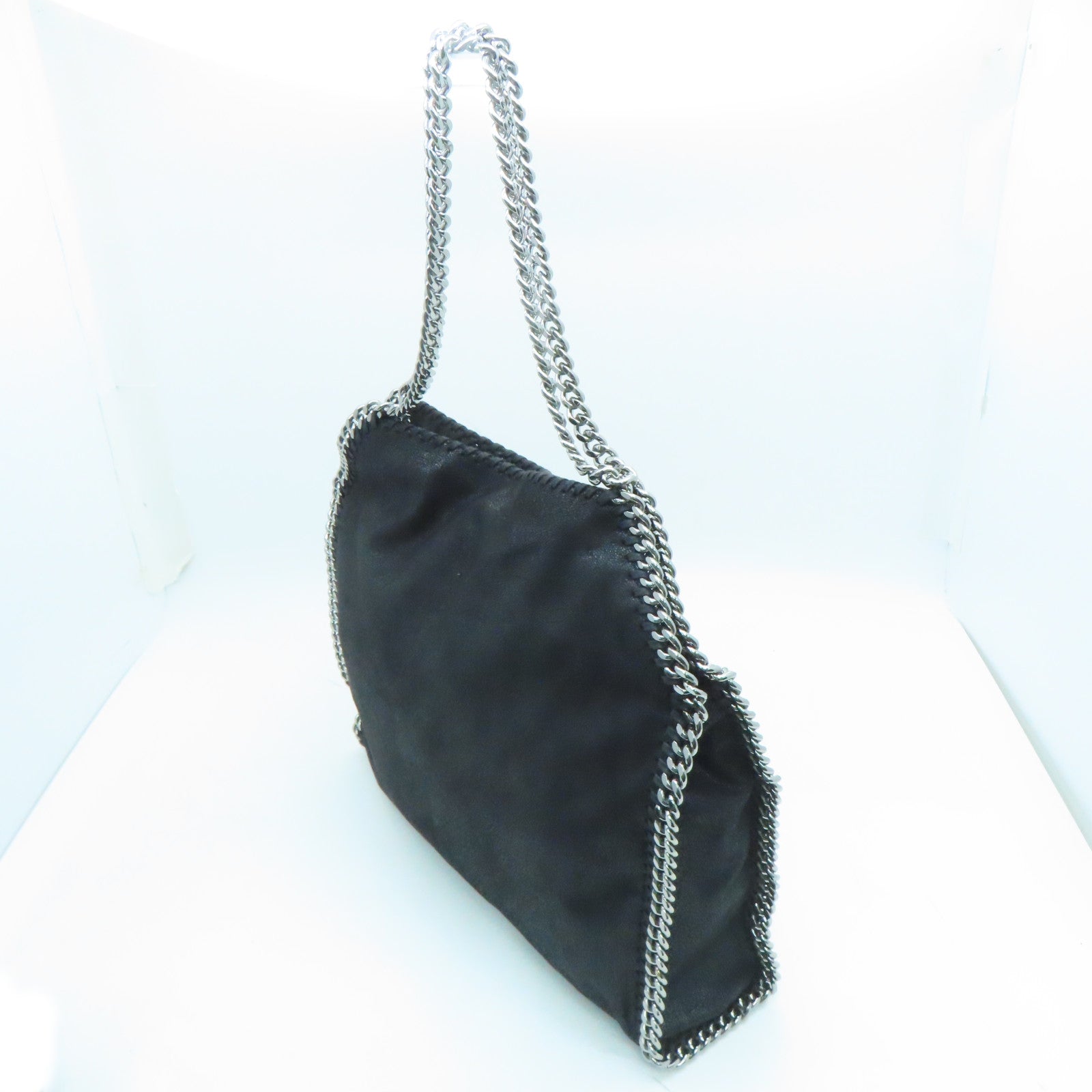 SELECTION 皮革Stella Mccartney Shoulder Bag银扣肩背袋黑色
