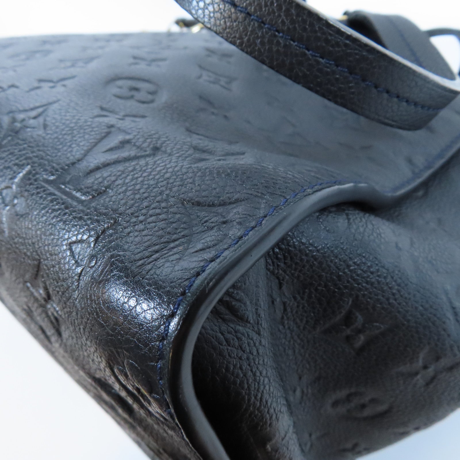 LOUIS VUITTON Monogram Empreinte Laminense PM金扣肩背袋黑色