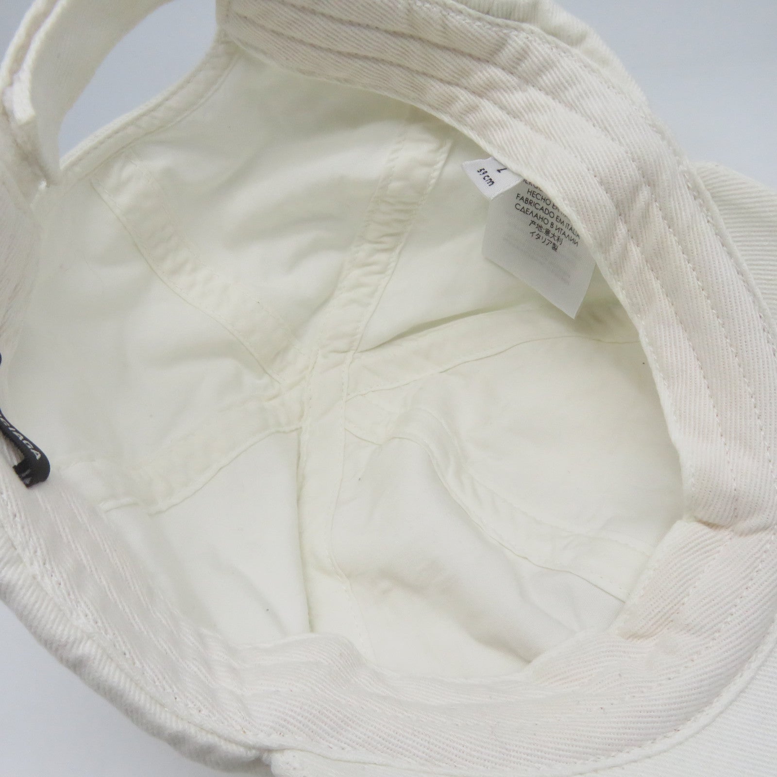 BALENCIAGA 帆布Hat棒球帽白色