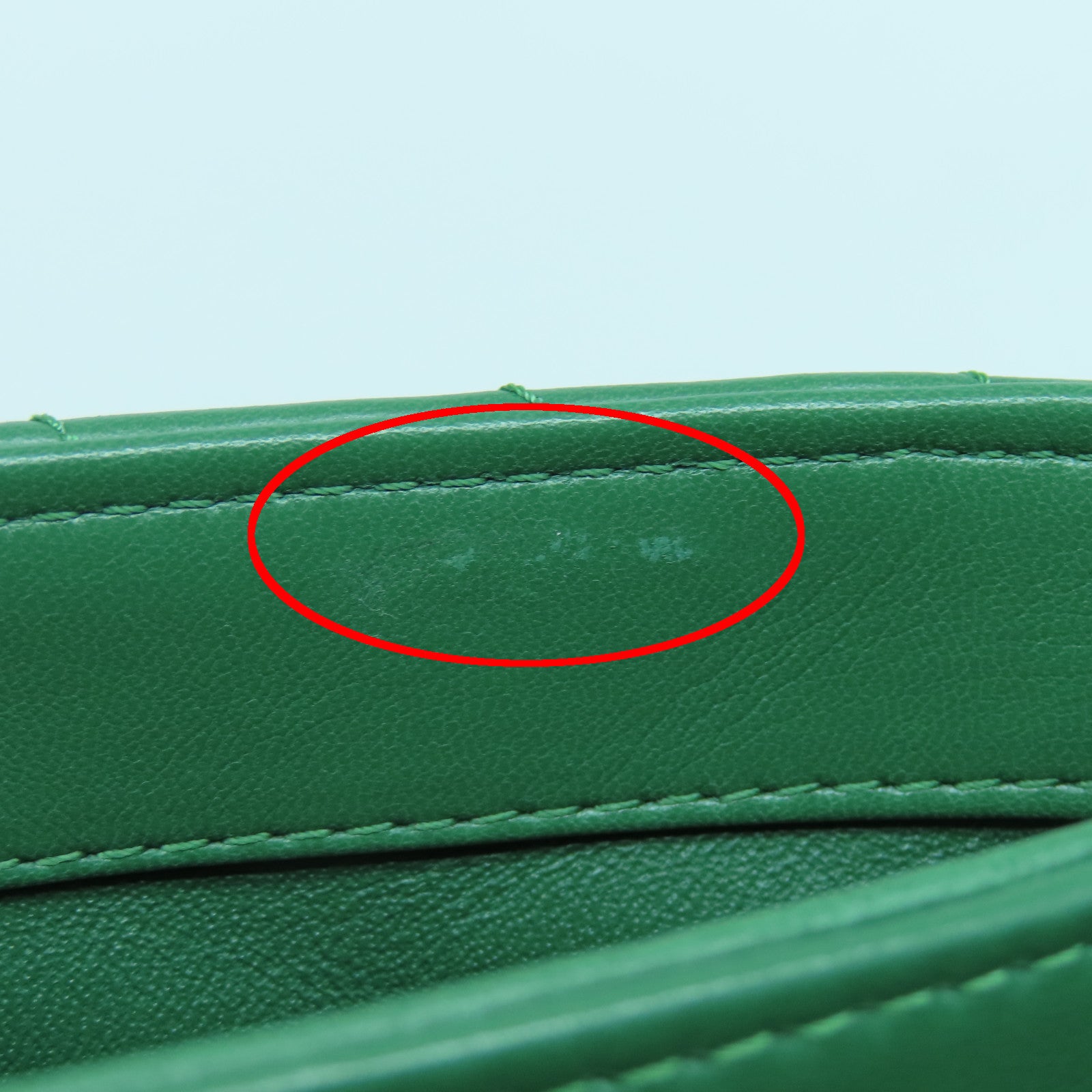 CHANEL 斜纹牛皮皮革CC Trendy金扣手挽肩背两用袋绿色