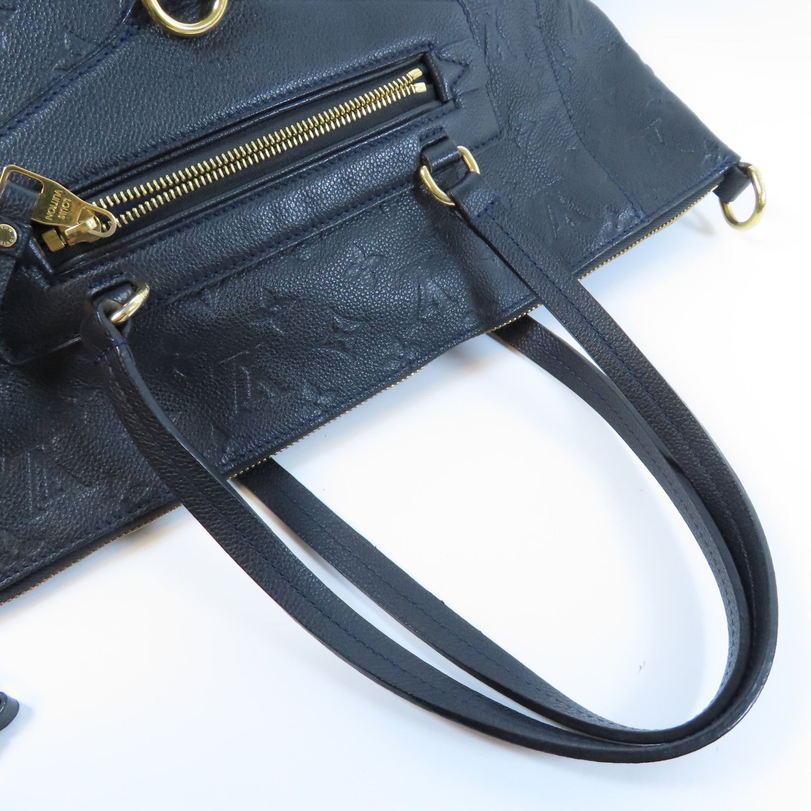 LOUIS VUITTON Monogram Empreinte Laminense PM金扣肩背袋黑色