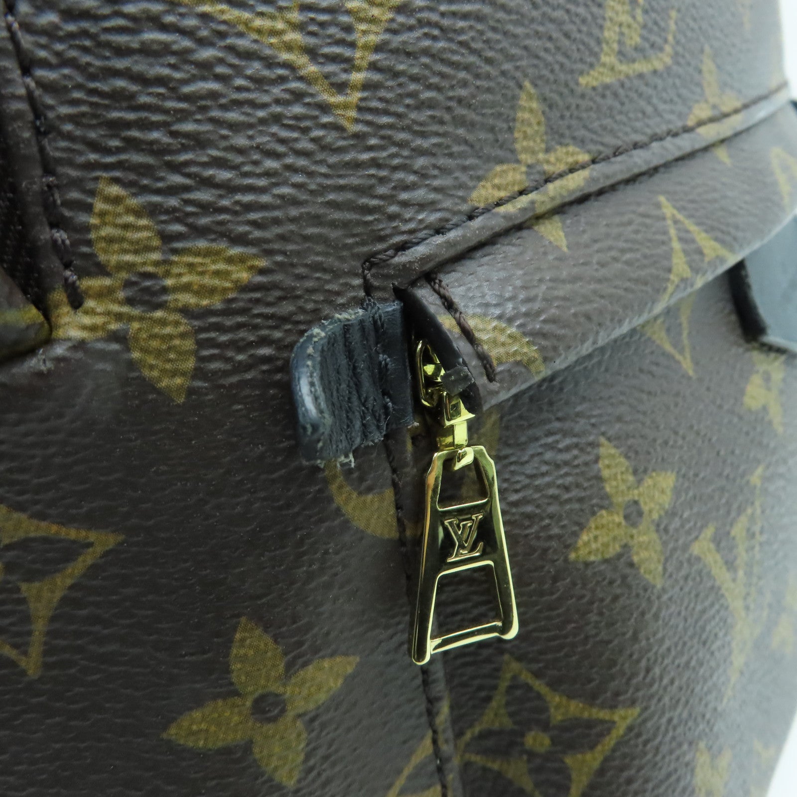LOUIS VUITTON Monogram Palm Spring PM金扣背包啡色