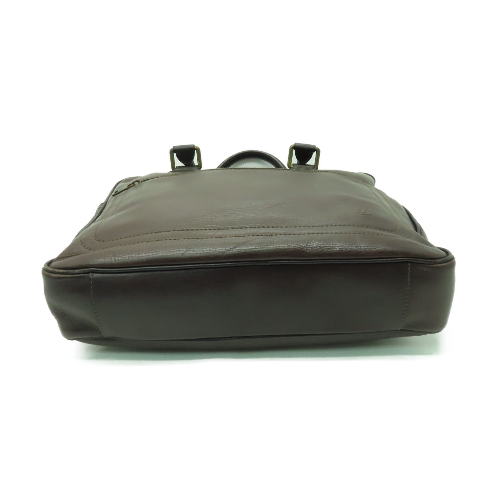 LOUIS VUITTON 【激減優惠】牛皮皮革Briefcase金扣公事包啡色