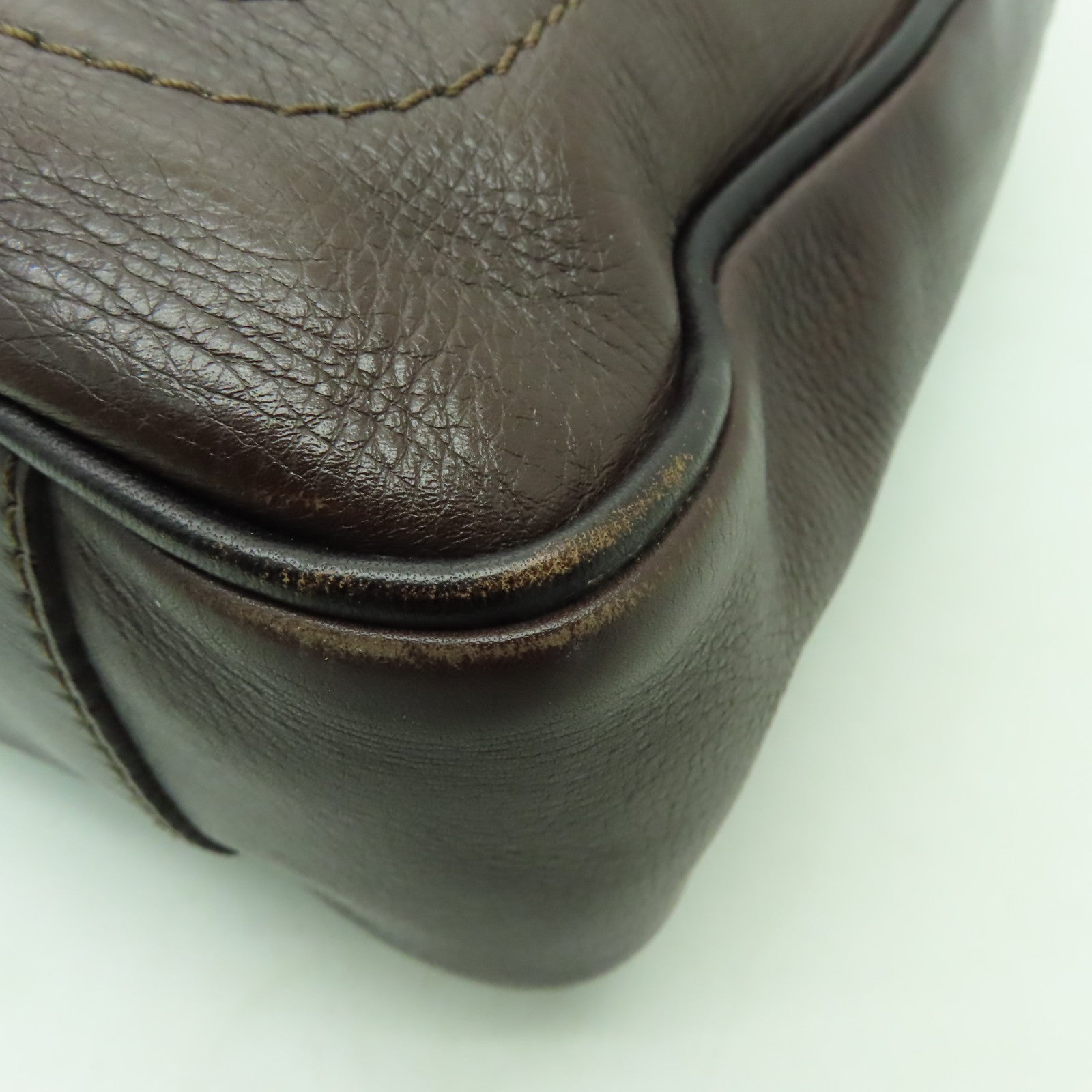 LOUIS VUITTON 【激減優惠】牛皮皮革Briefcase金扣公事包啡色
