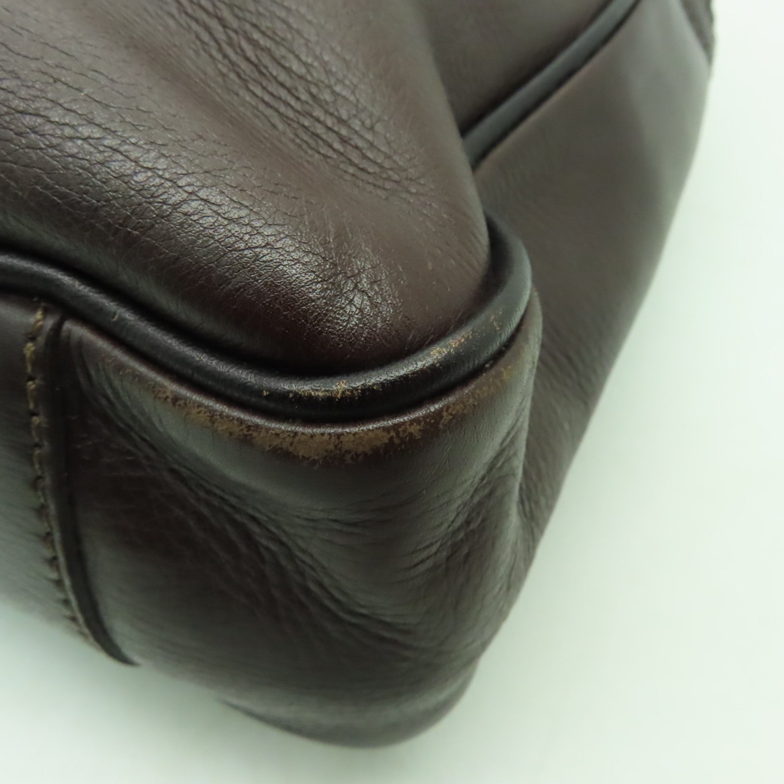 LOUIS VUITTON 【激減優惠】牛皮皮革Briefcase金扣公事包啡色