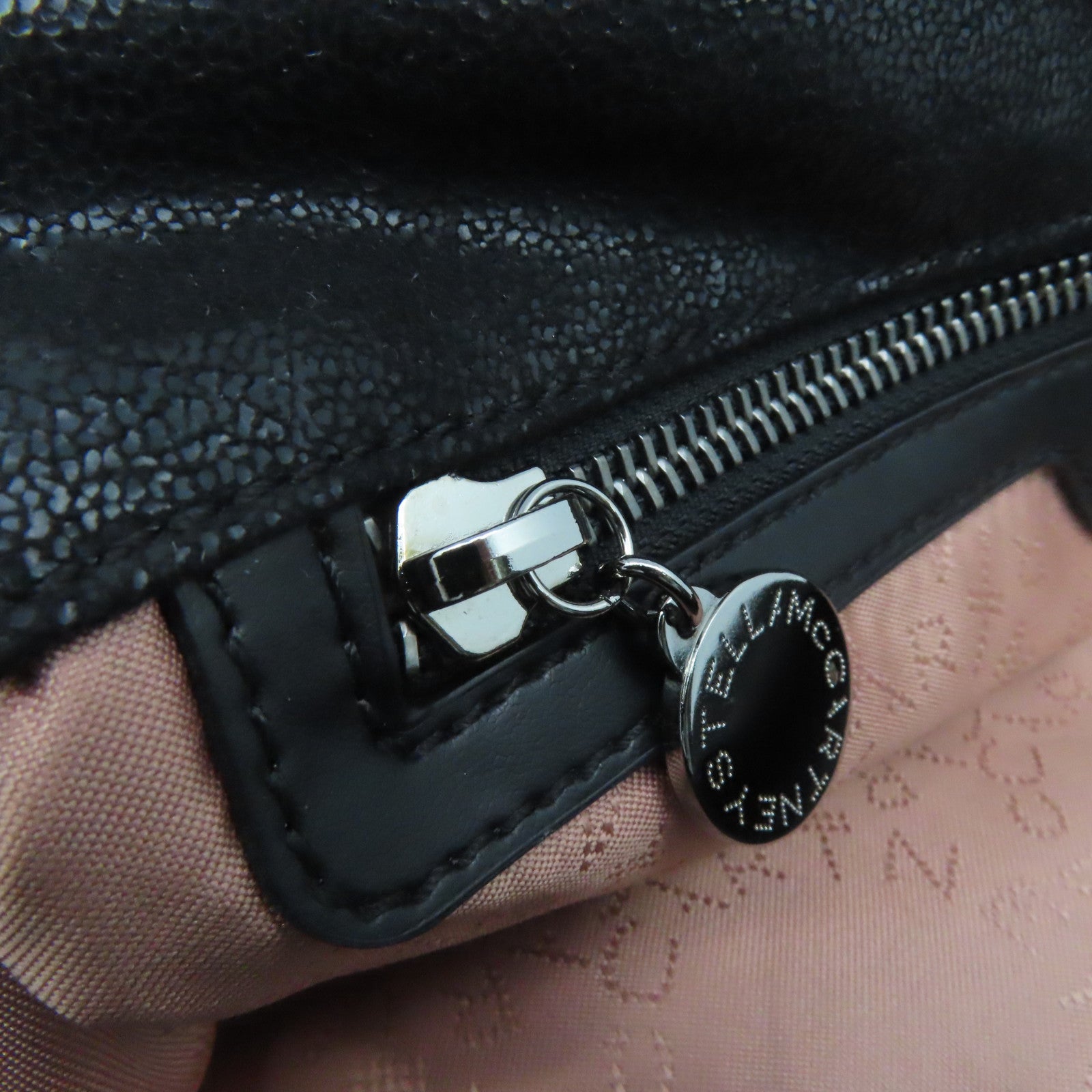 SELECTION 皮革Stella Mccartney Shoulder Bag银扣肩背袋黑色