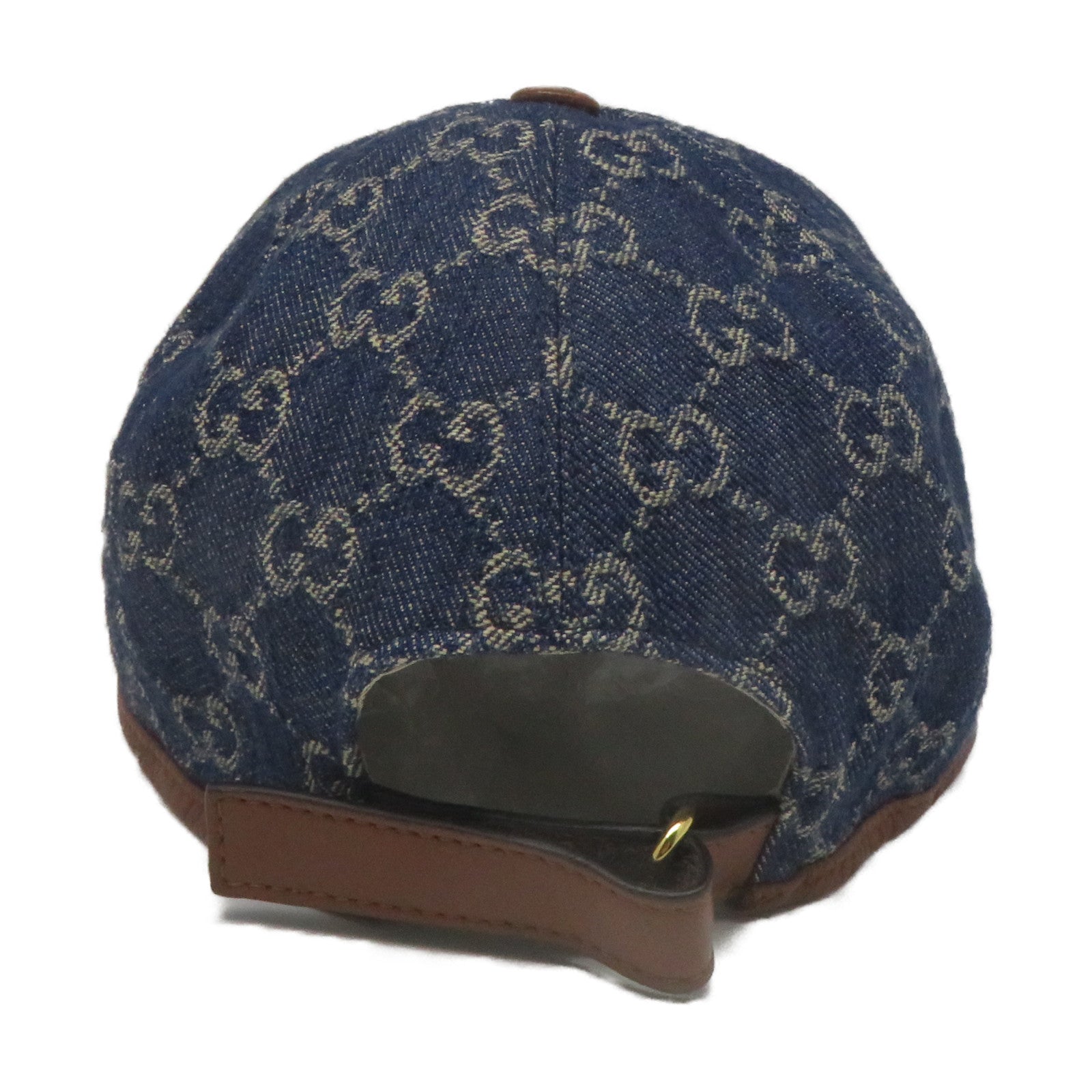 GUCCI 牛仔布GG Baseball Cap棒球帽藍色棕色