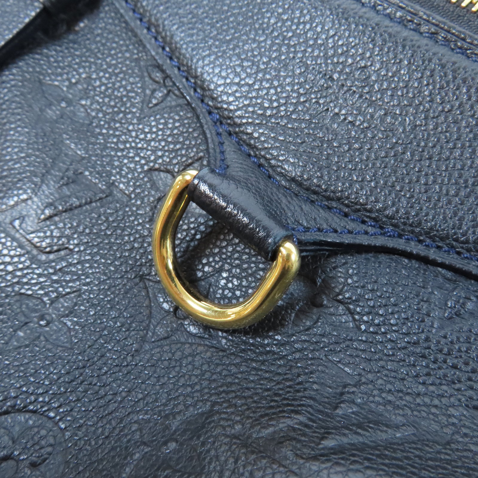 LOUIS VUITTON Monogram Empreinte Laminense PM金扣肩背袋黑色