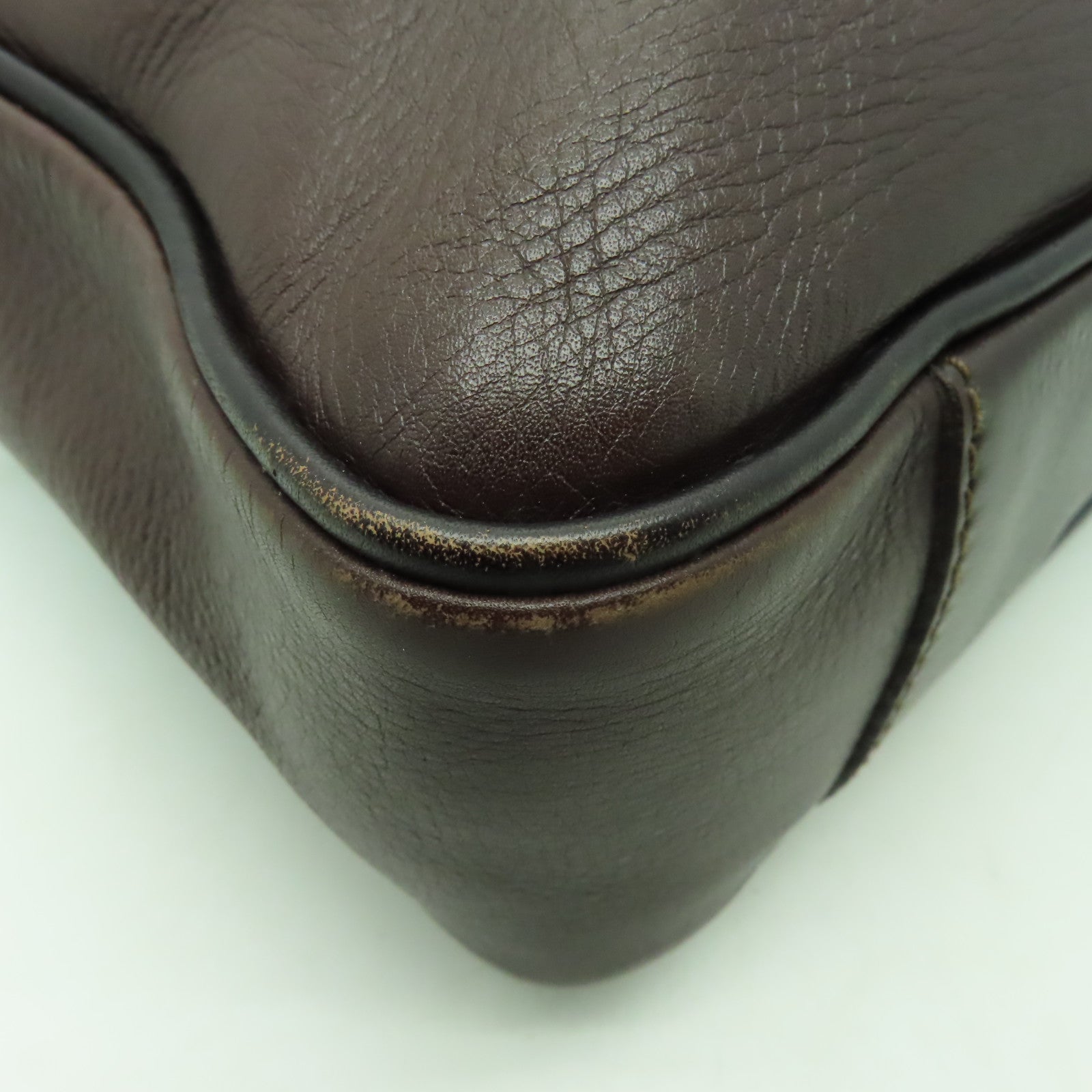 LOUIS VUITTON 【激減優惠】牛皮皮革Briefcase金扣公事包啡色
