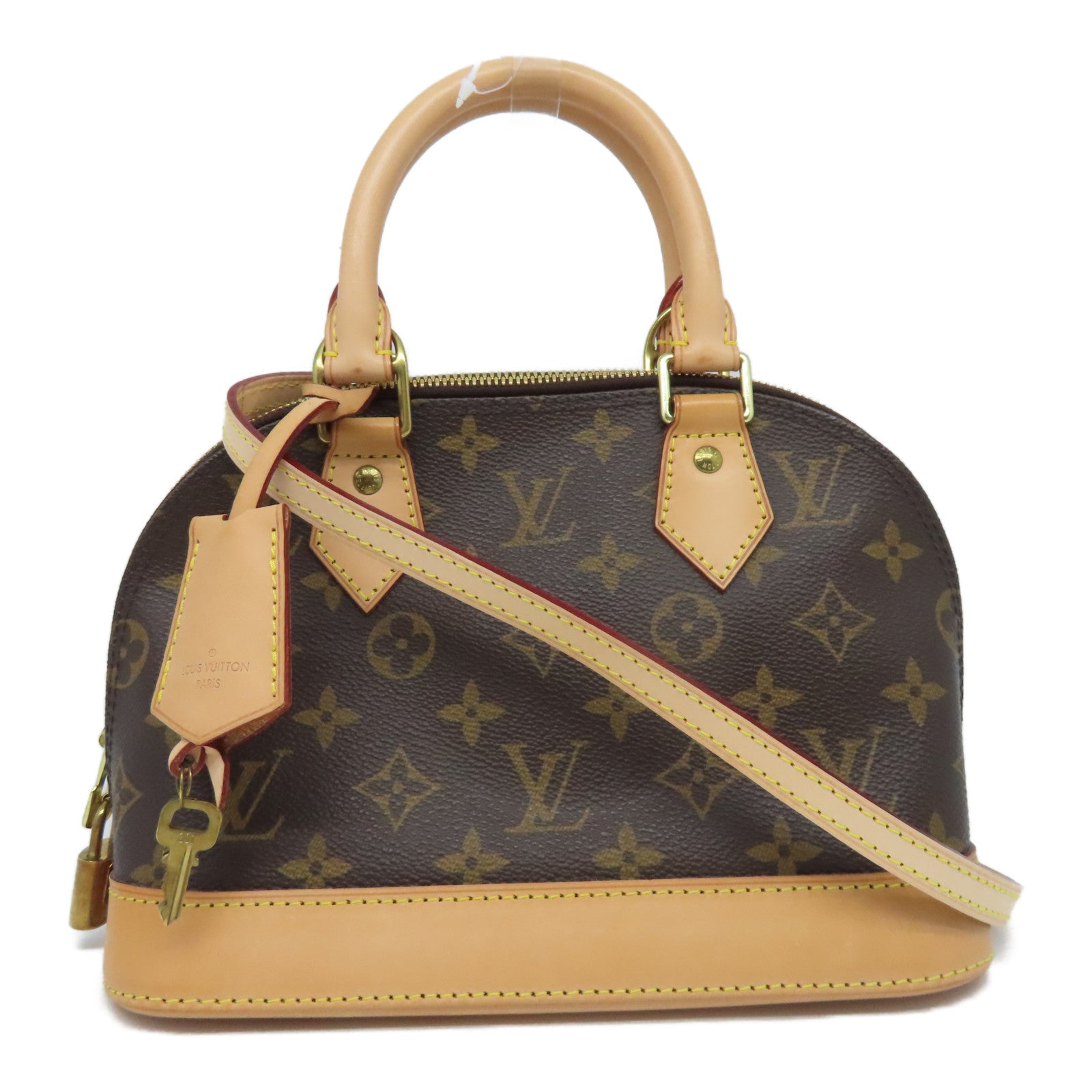 LOUIS VUITTON Monogram Alma BB金扣手挽肩背兩用袋啡色