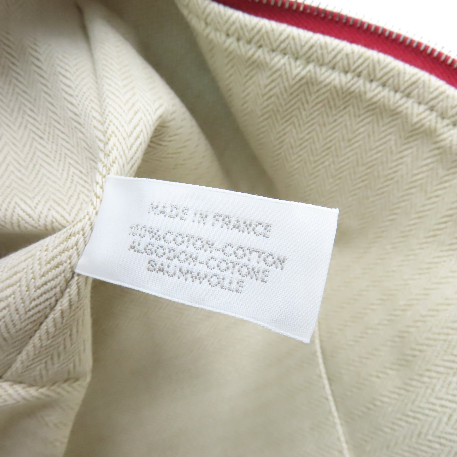 HERMES 帆布Bride a Brac銀扣手挽袋橙色/紅色
