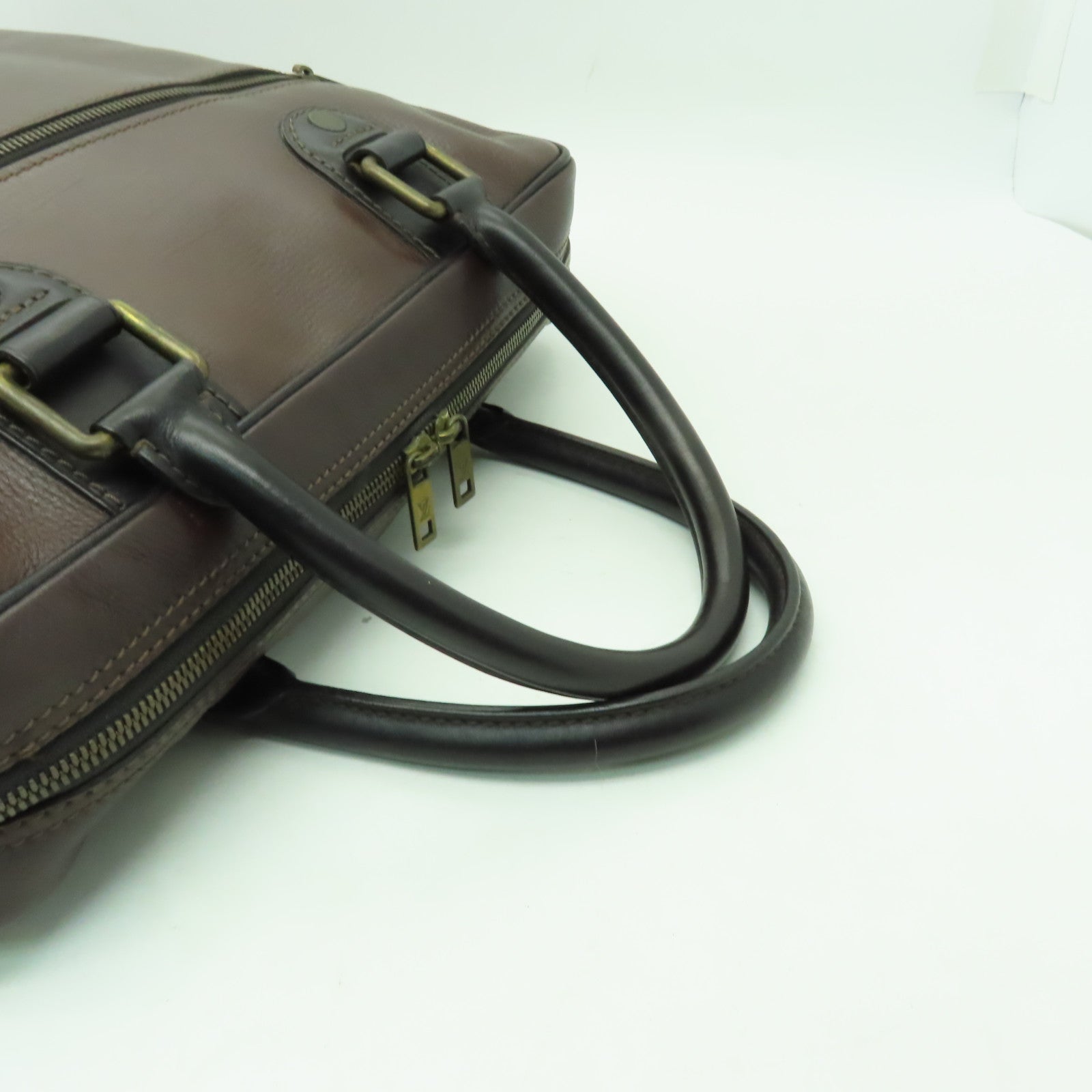 LOUIS VUITTON 【激減優惠】牛皮皮革Briefcase金扣公事包啡色