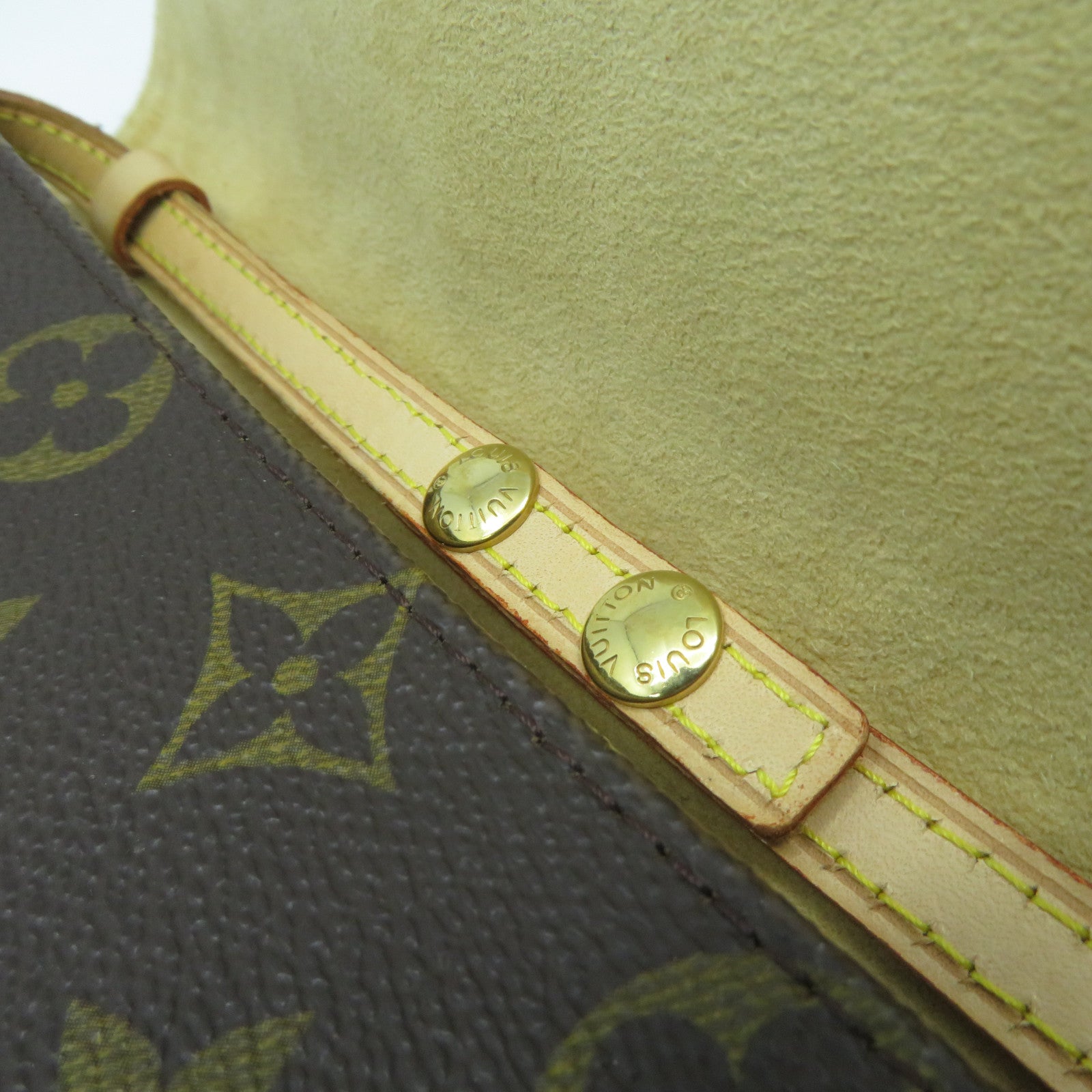 LOUIS VUITTON Monogram Pochette Twin GM金扣肩背袋啡色