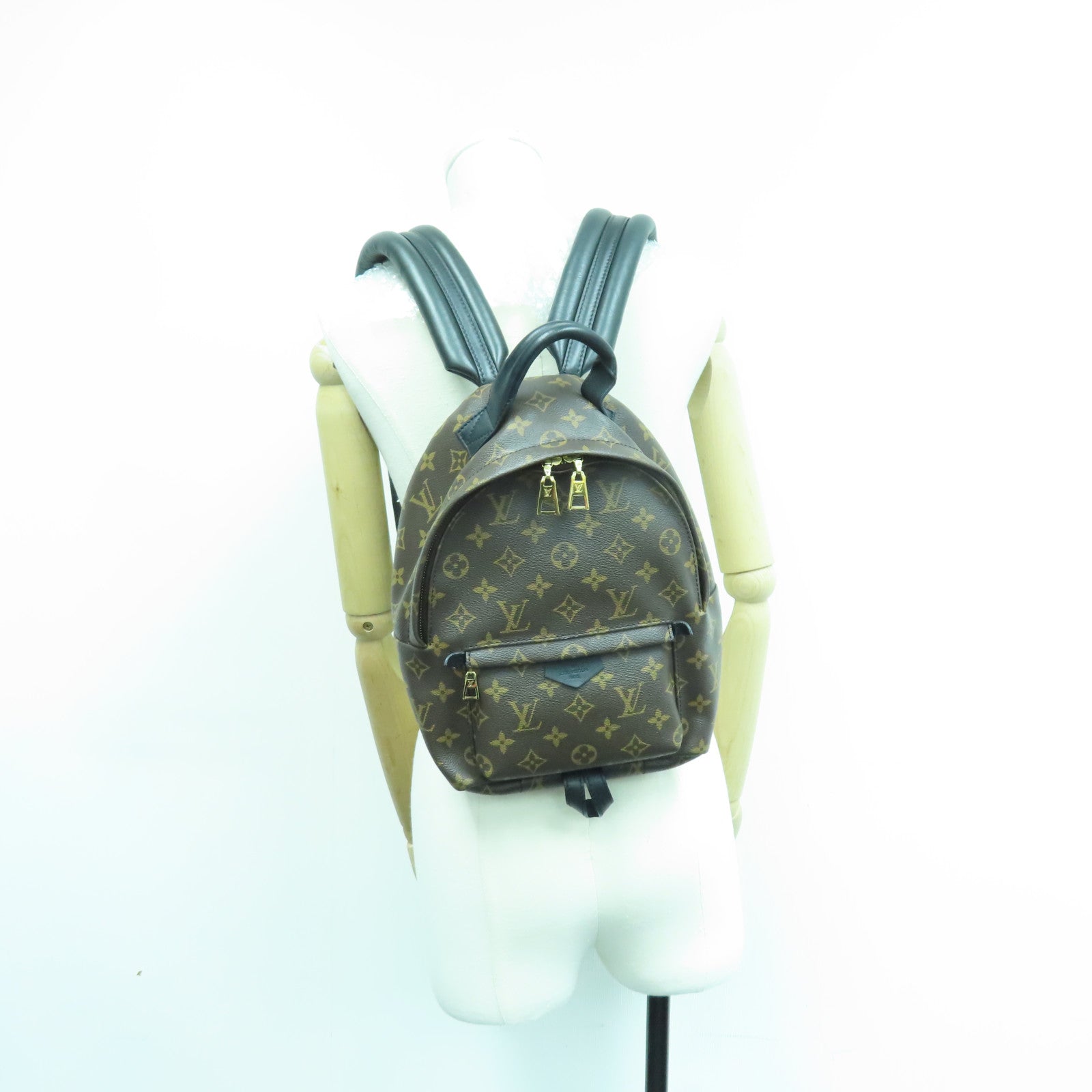 LOUIS VUITTON Monogram Palm Spring PM金扣背包啡色