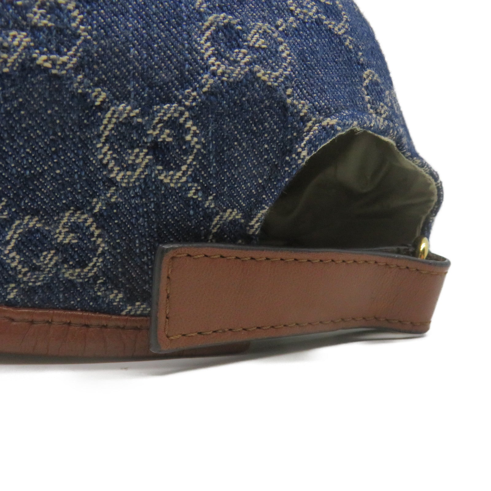 GUCCI 牛仔布GG Baseball Cap棒球帽藍色棕色