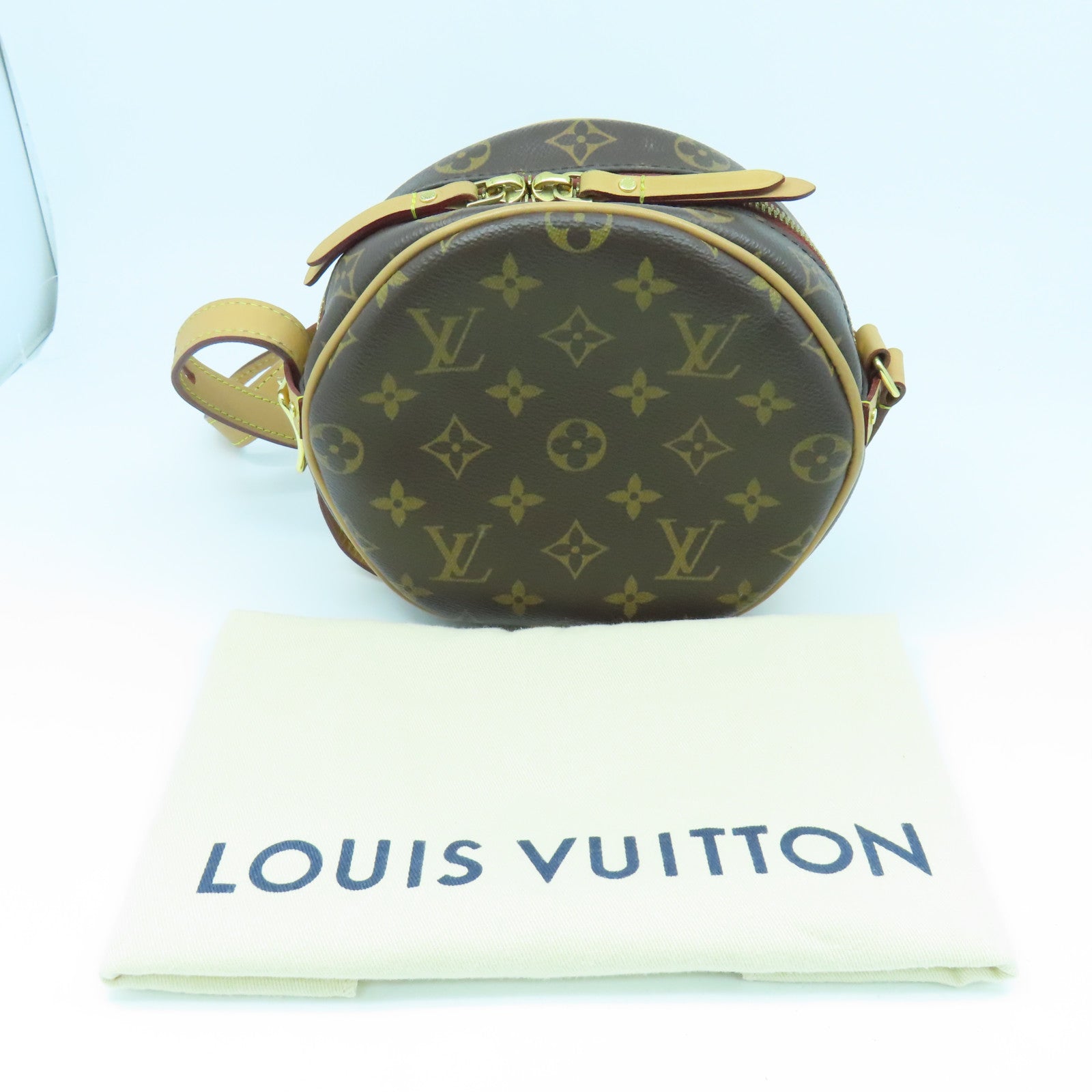 LOUIS VUITTON Monogram Boite Chapeau Souple PM Shoulder金扣肩背袋啡色