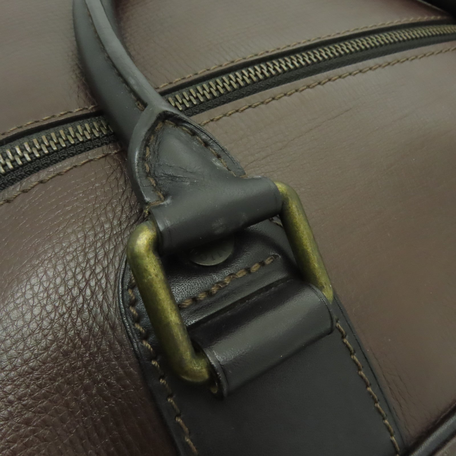 LOUIS VUITTON 【激減優惠】牛皮皮革Briefcase金扣公事包啡色