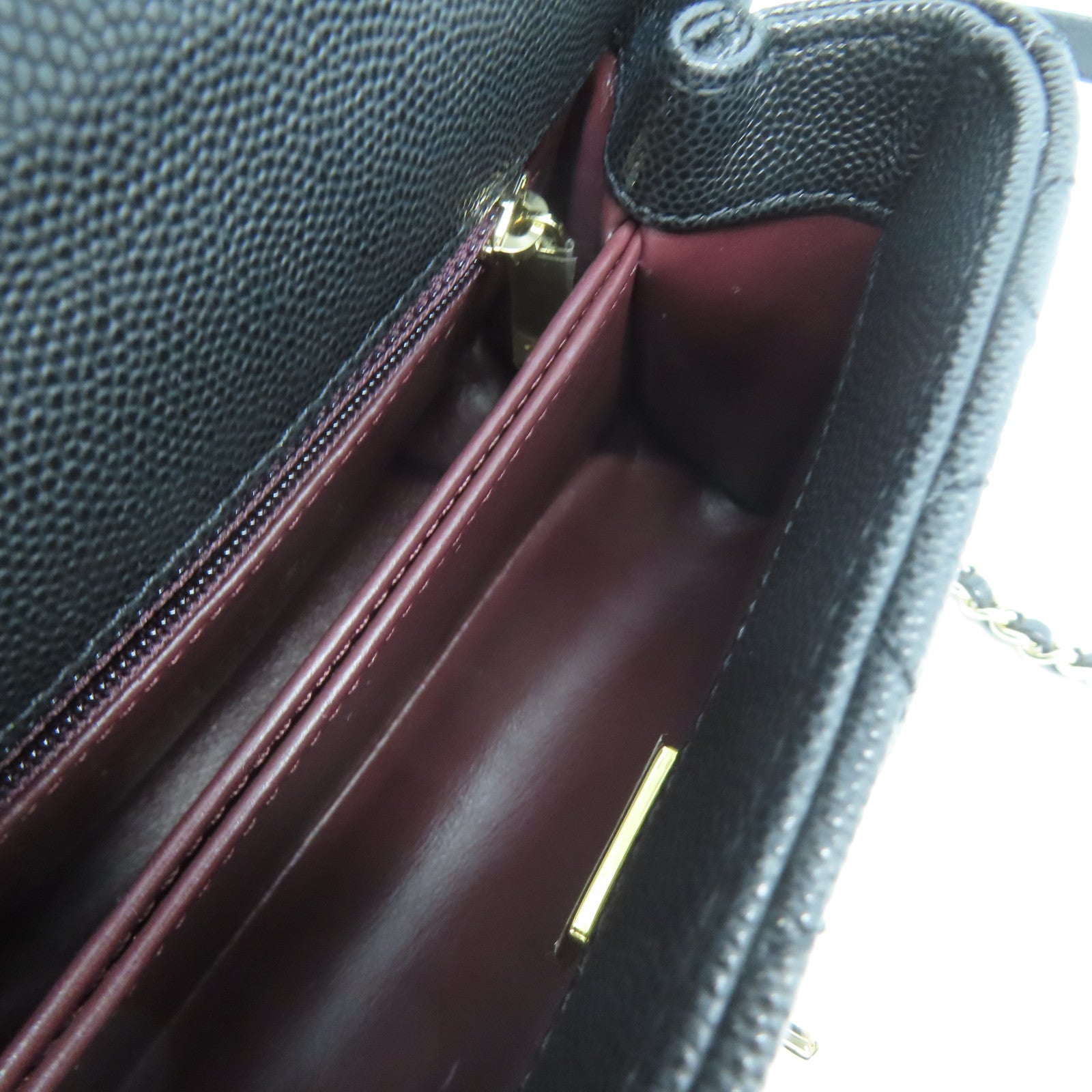 CHANEL 菱格Caviar皮革Coco Handle Mini金扣手挽肩背兩用袋黑色