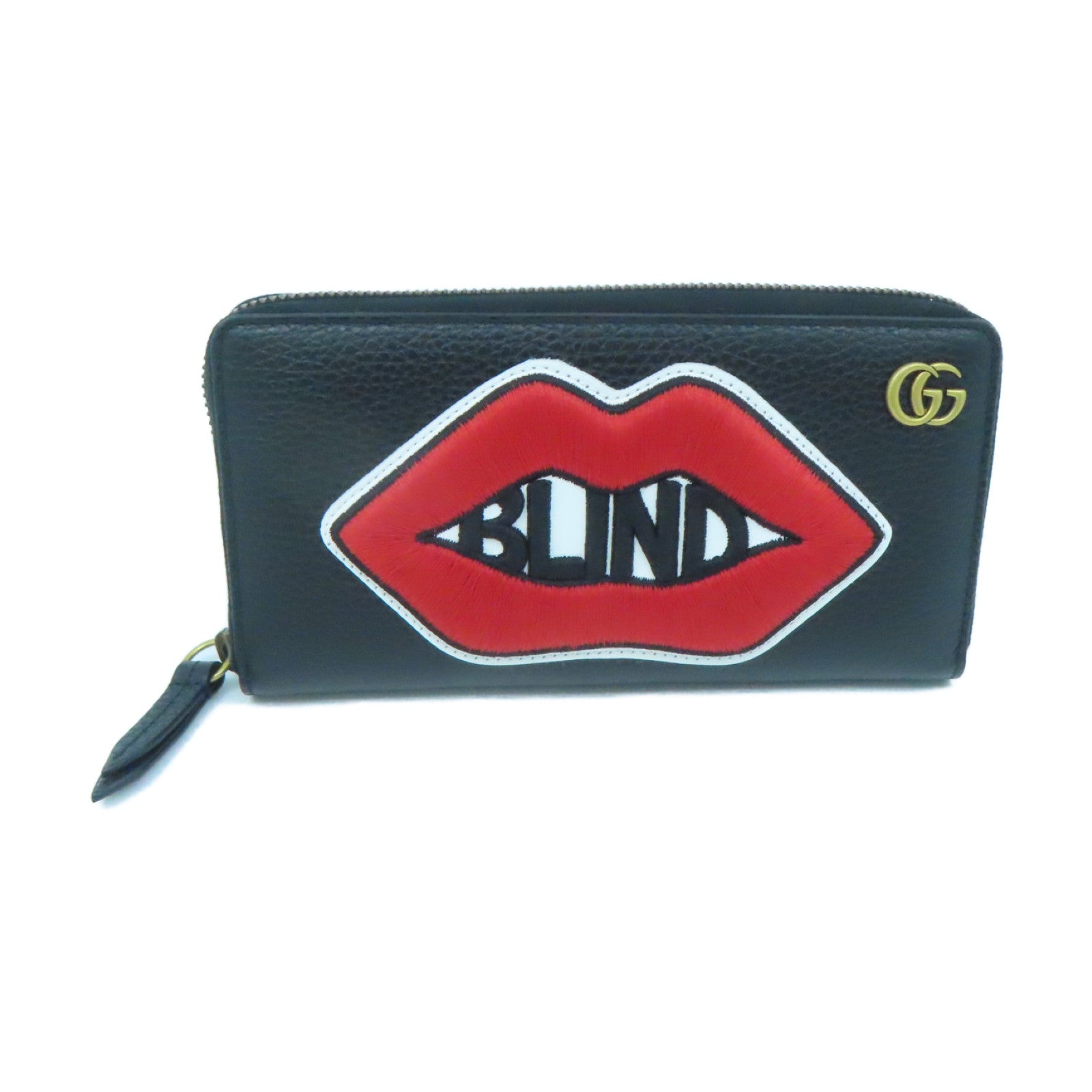 GUCCI 牛皮皮革Long Wallet金扣长钱包黑色