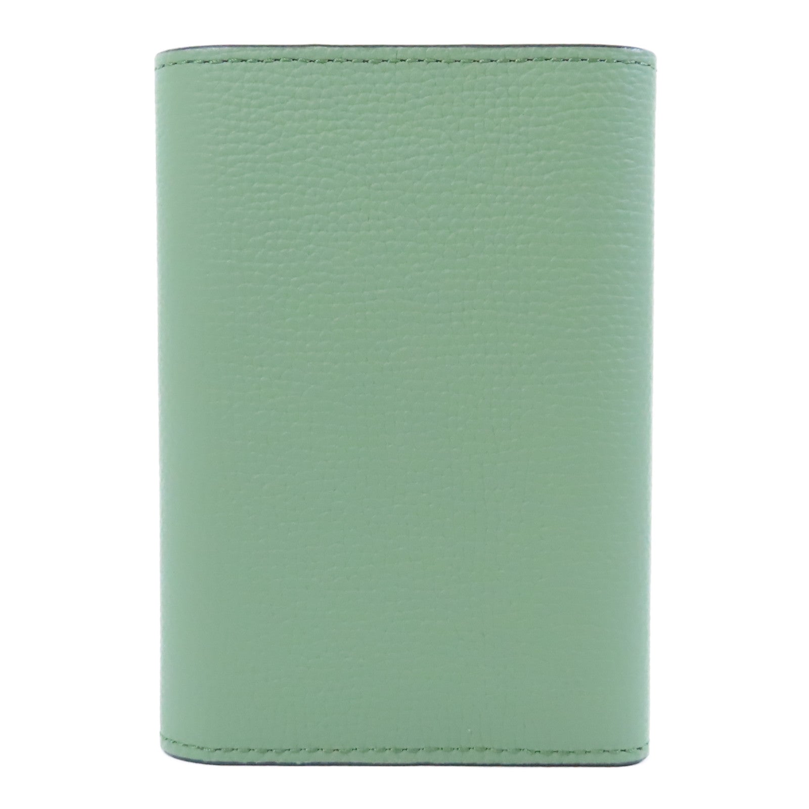 LOEWE 牛皮皮革Wallet銀扣錢包淺綠色