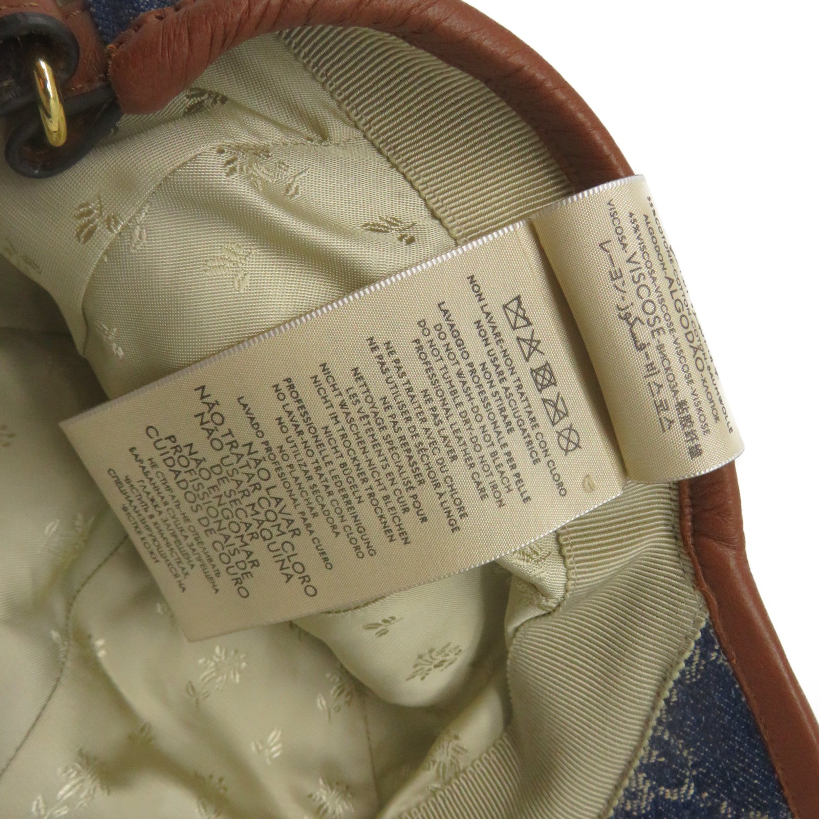 GUCCI 牛仔布GG Baseball Cap棒球帽藍色棕色