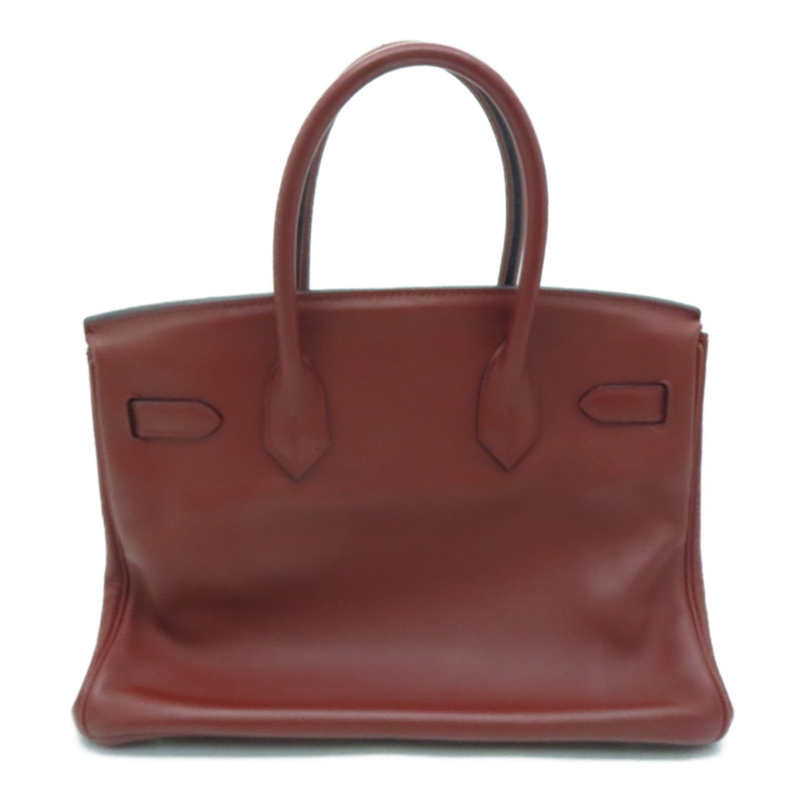 HERMES [Sharp Discount] Swift Leather Birkin 30 Silver Buckle Hand Bag Rough H/Brown