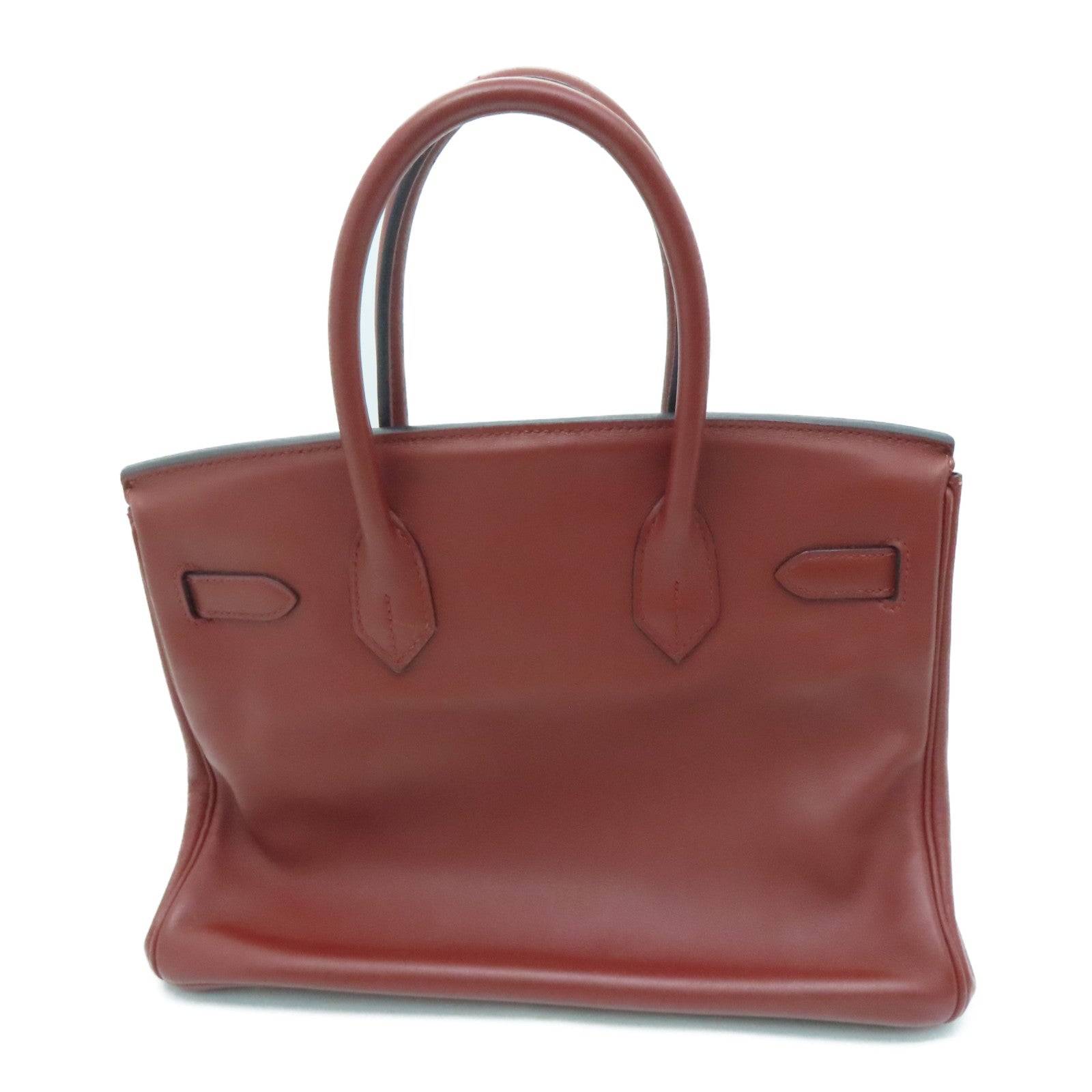 HERMES [Sharp Discount] Swift Leather Birkin 30 Silver Buckle Hand Bag Rough H/Brown